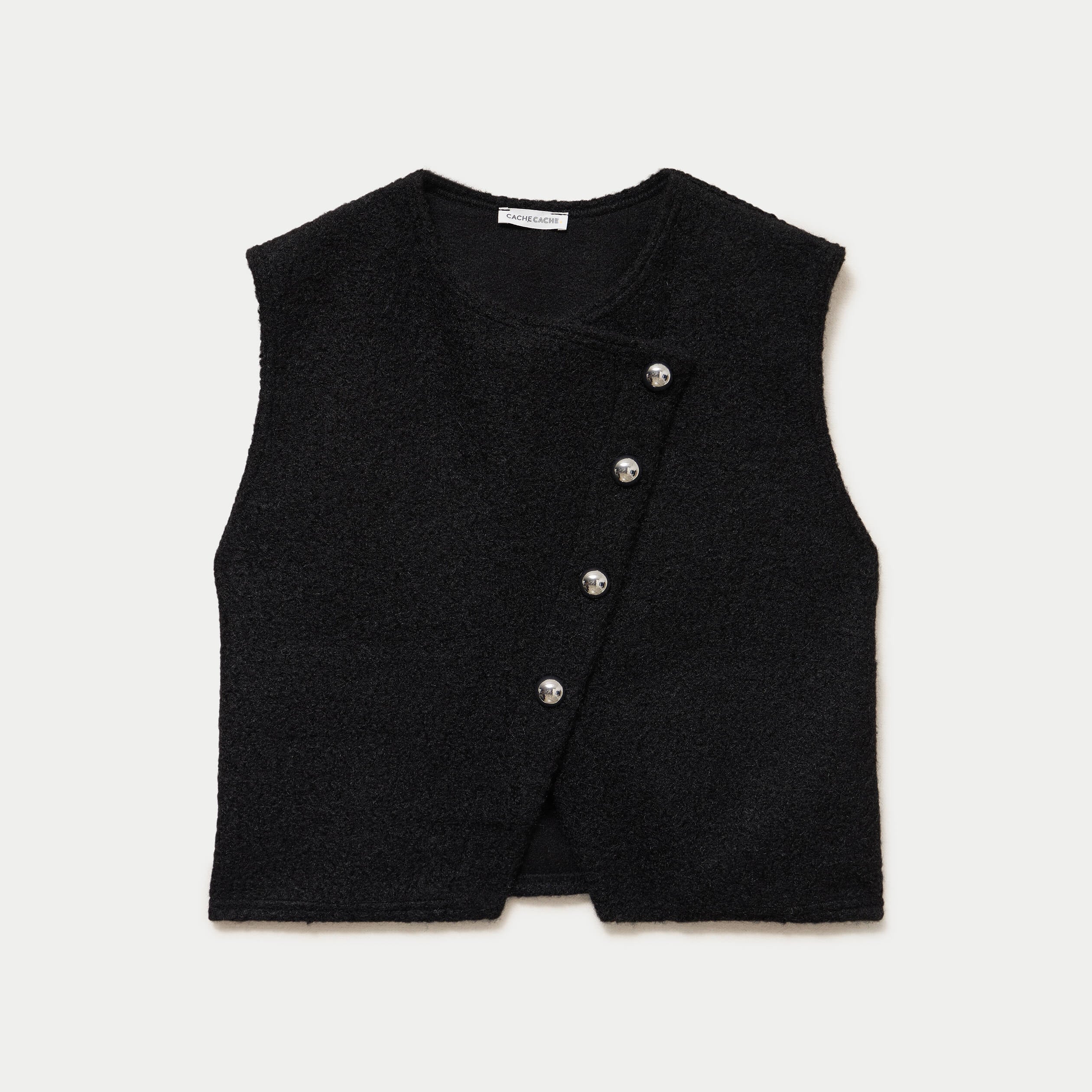 Gilet sans manches noir femme