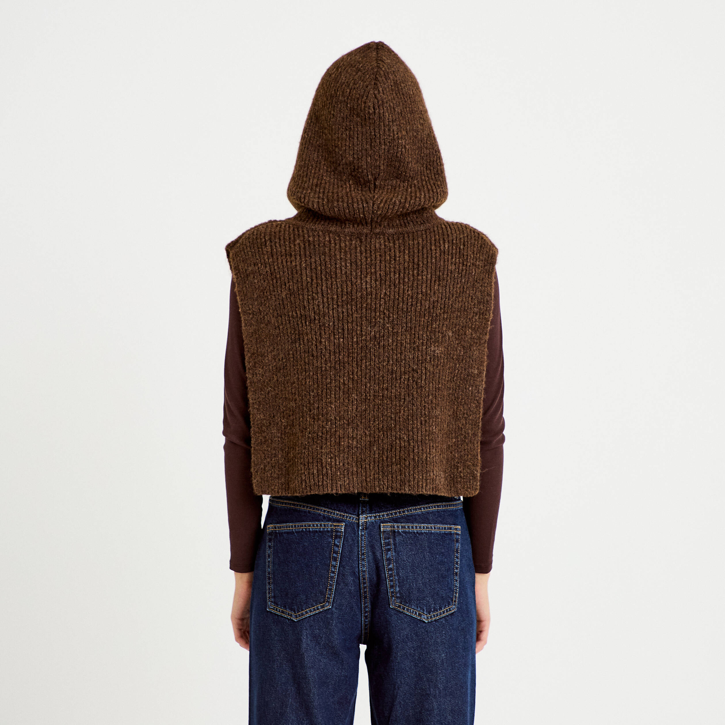 Cache-cou marron fonc&eacute; femme