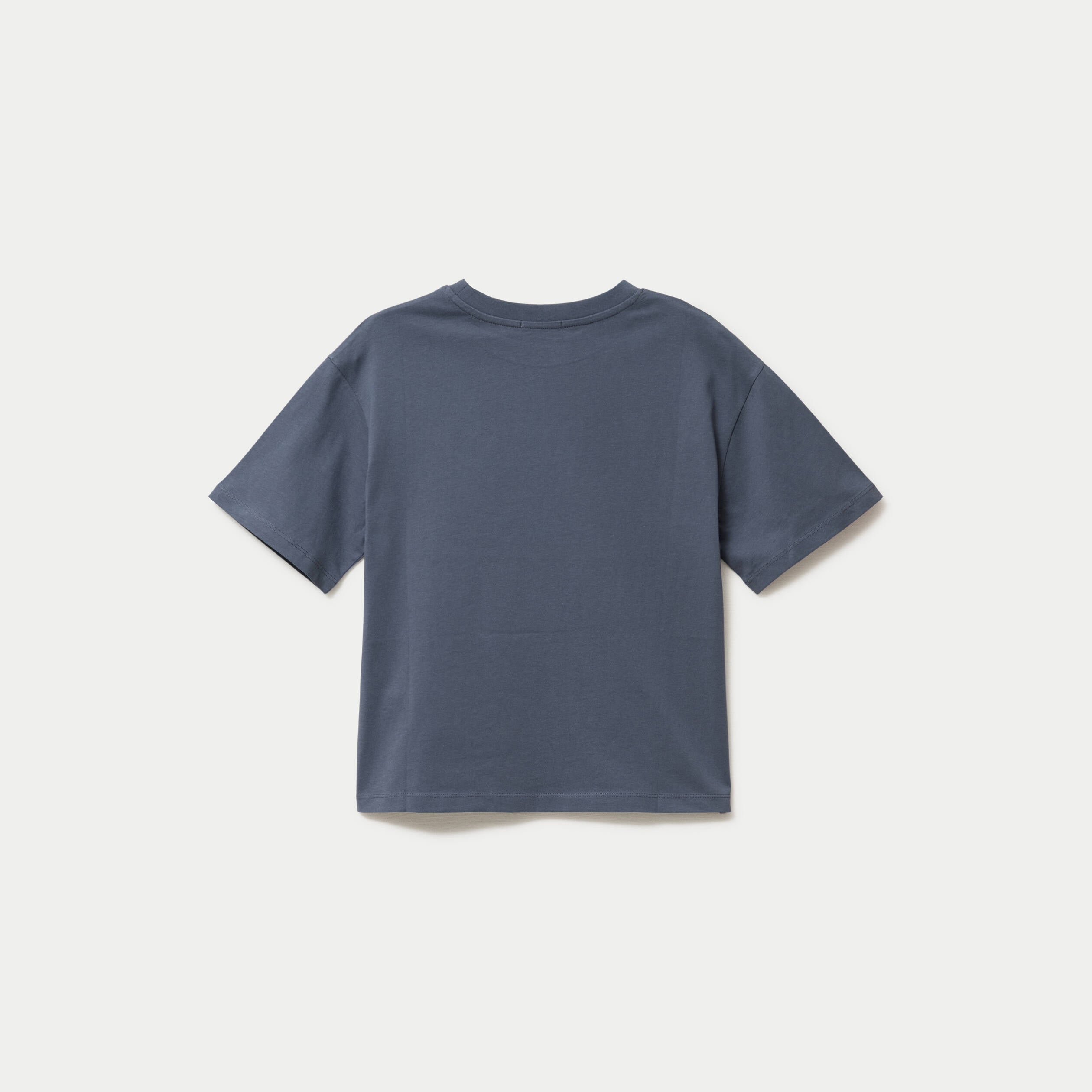 T-shirt col rond manches courtes gris femme