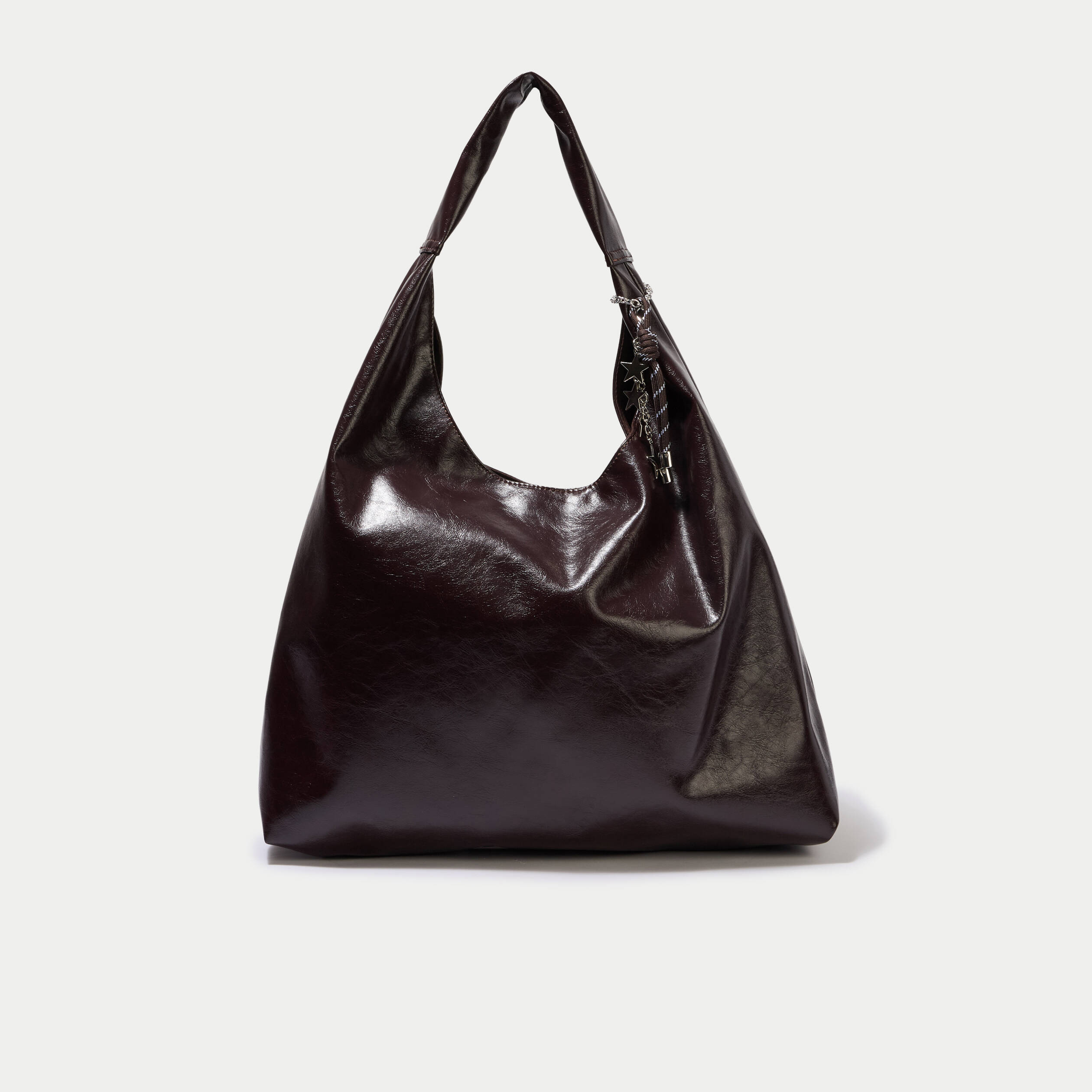 Sac avec pendentif charms bordeaux femme