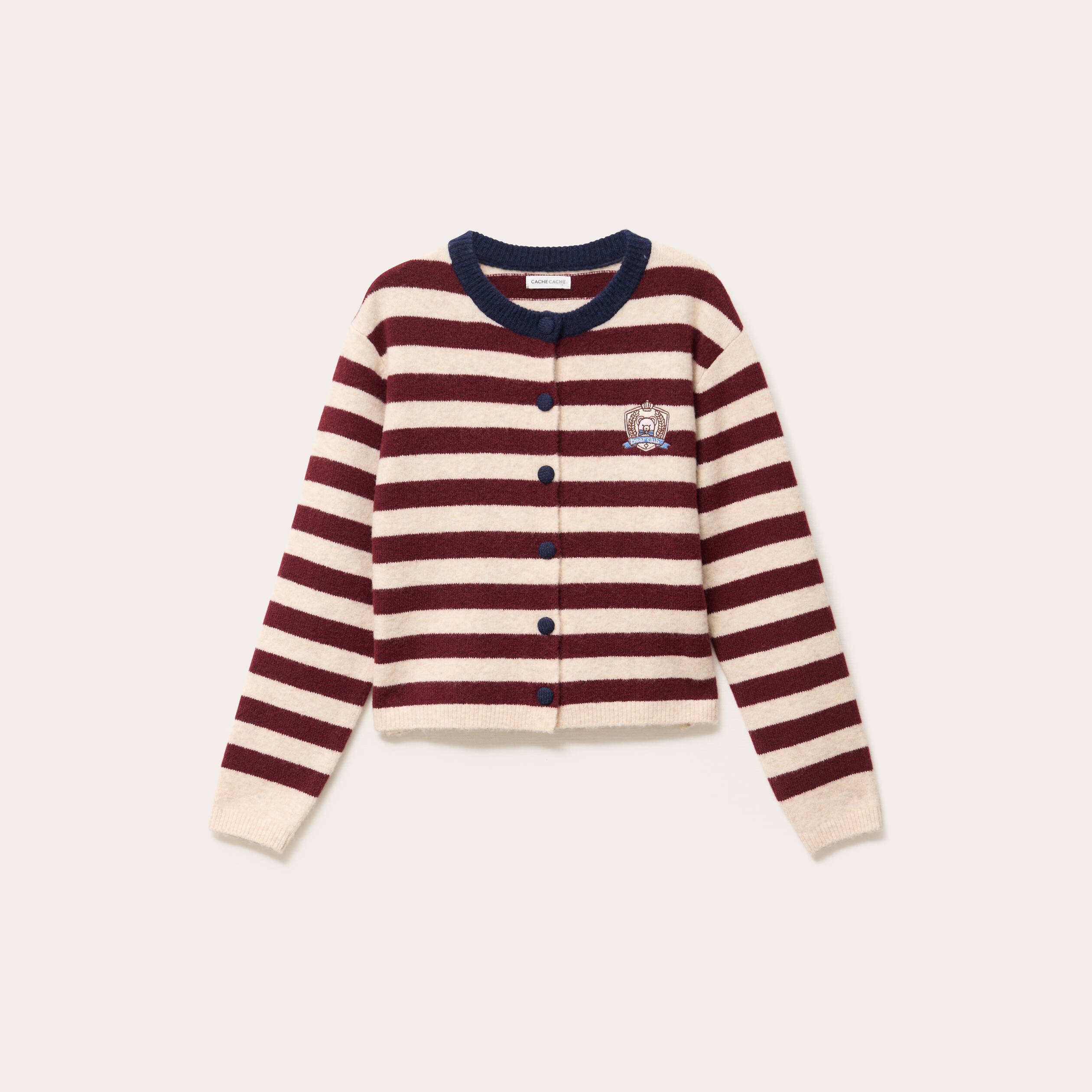 Gilet manches longues bordeaux femme