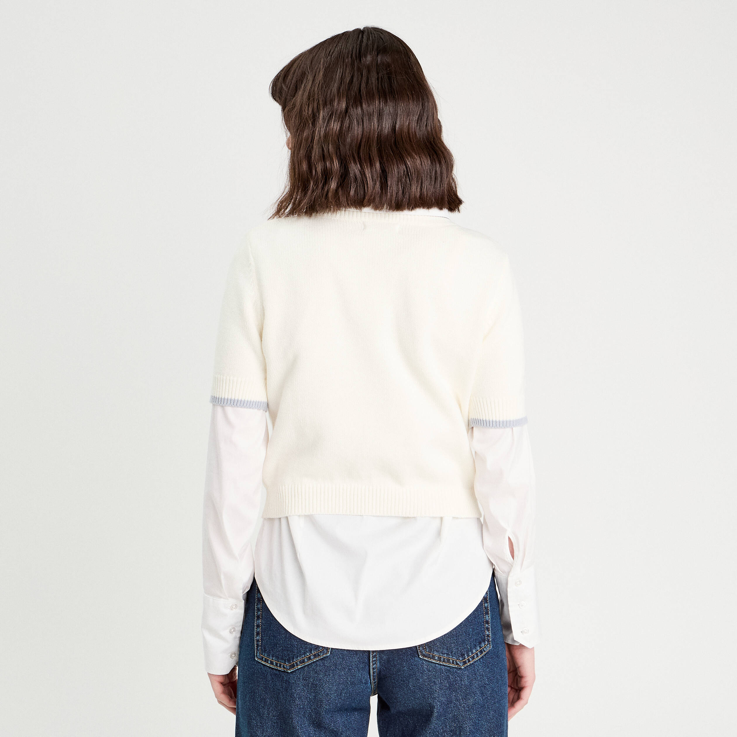 pull manches courtes ecru femme Pull manches courtes ecru femme