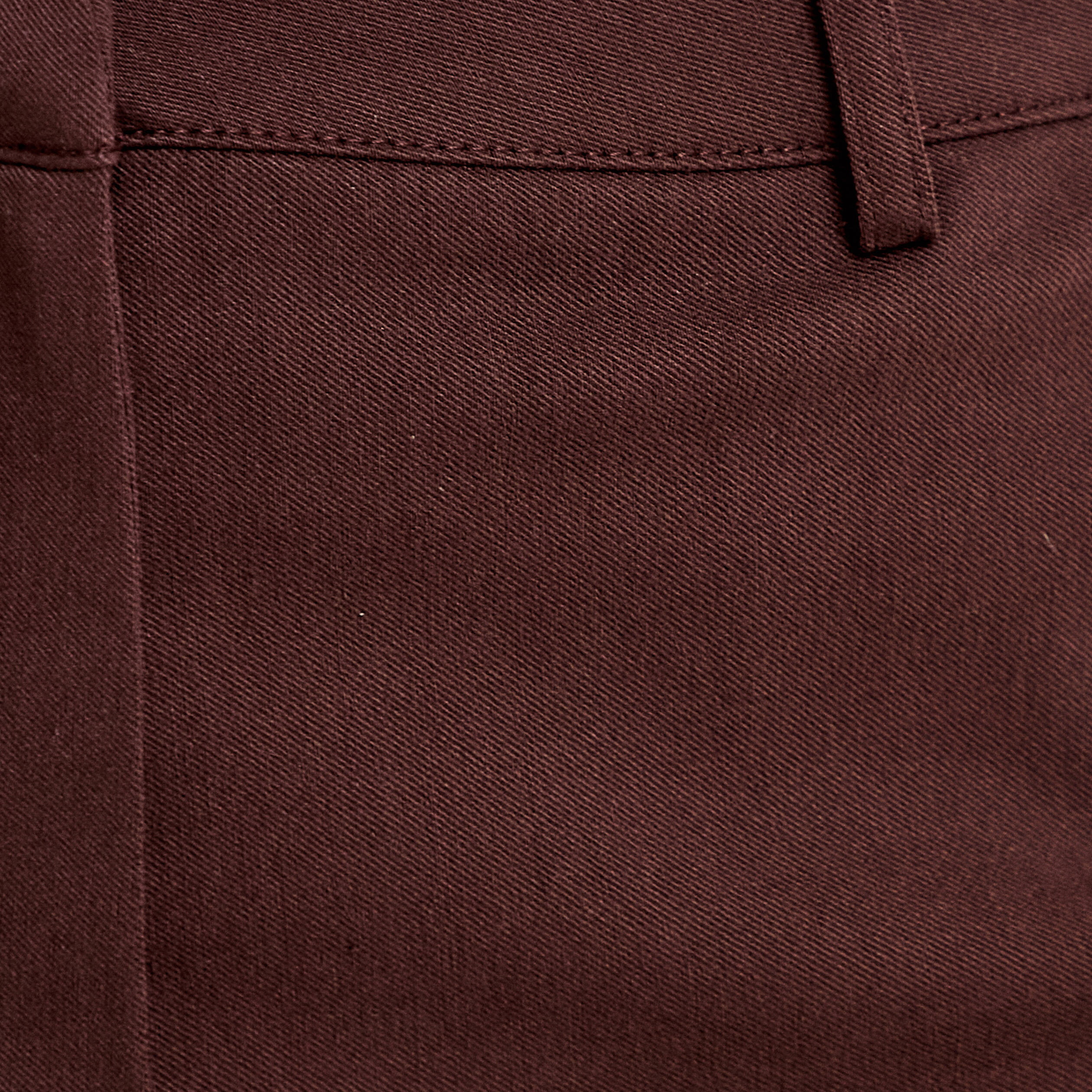 Pantalon bootcut &agrave; pont marron fonc&eacute; femme
