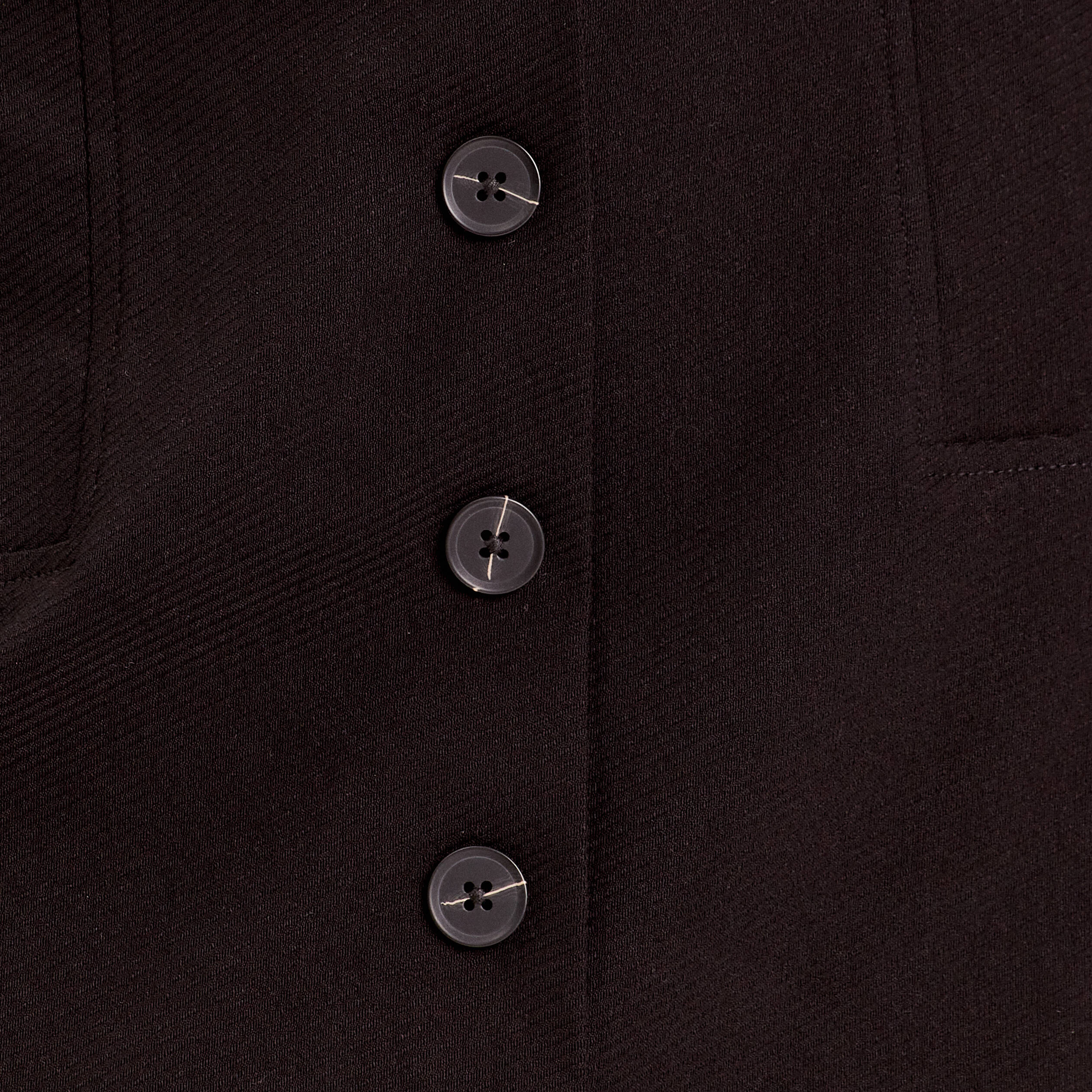 Jupe droite boutonn&eacute;e noir femme