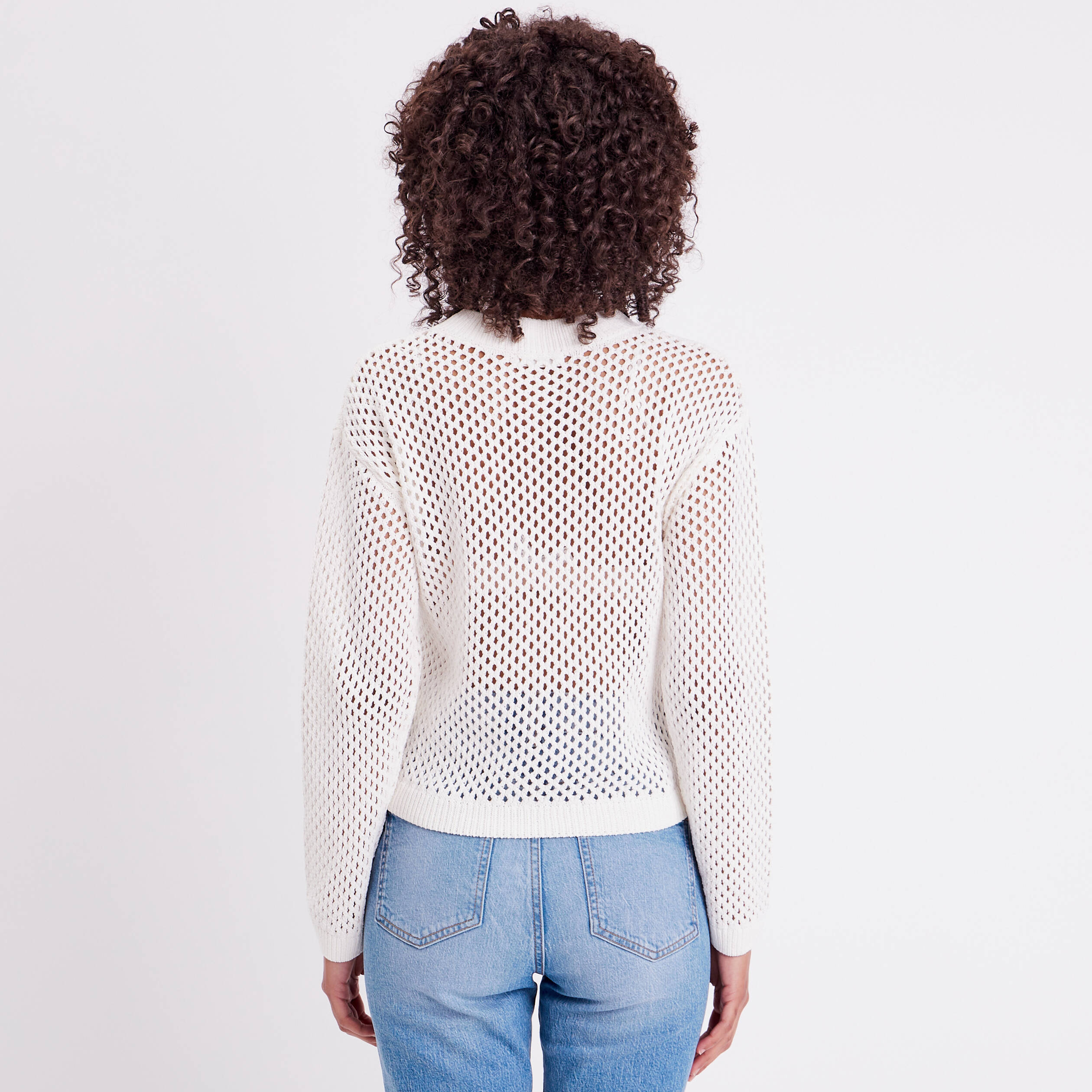 pull ajoure col rond ecru femme Pull ajouré col rond ecru femme