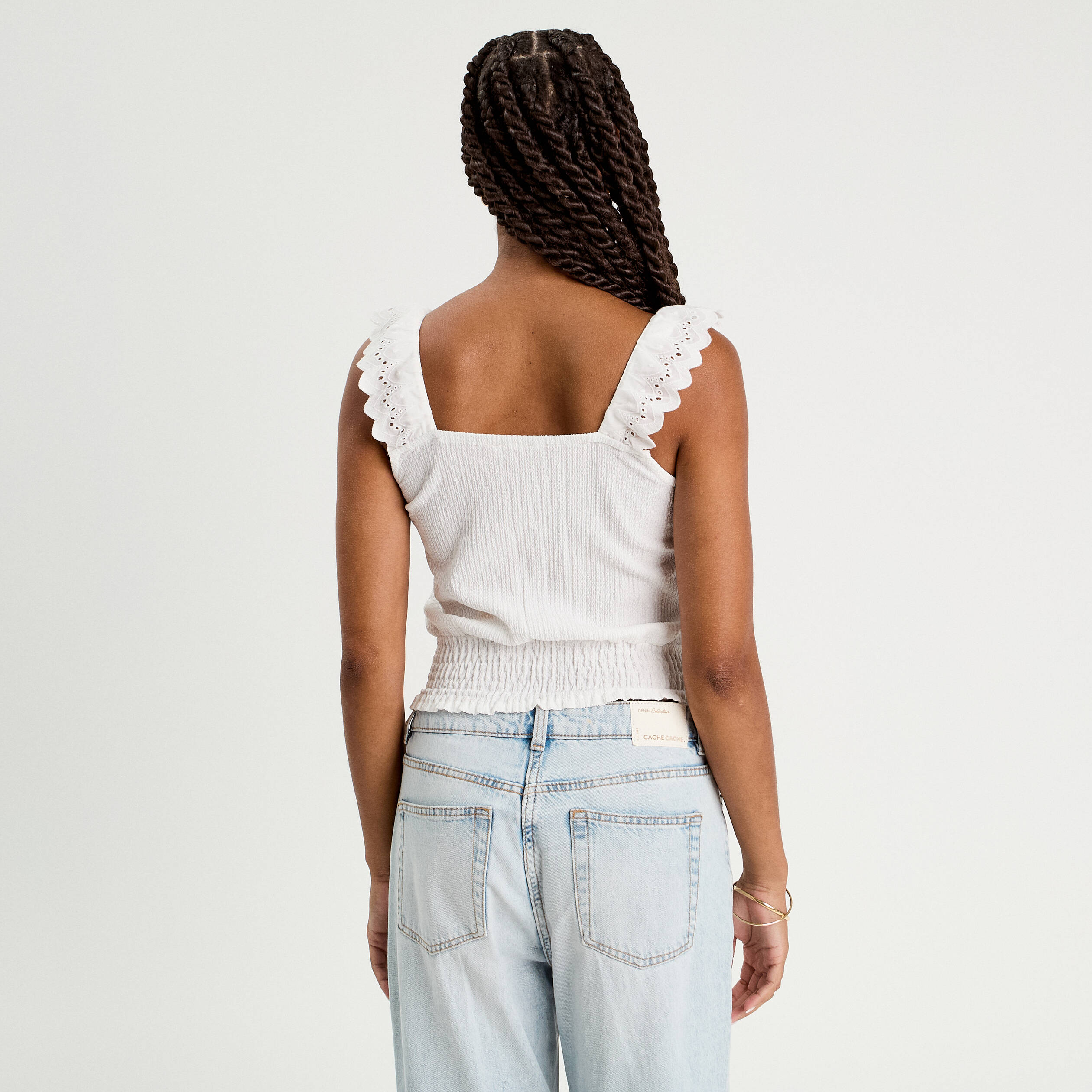 debardeur sans manches blanc femme Débardeur sans manches blanc femme