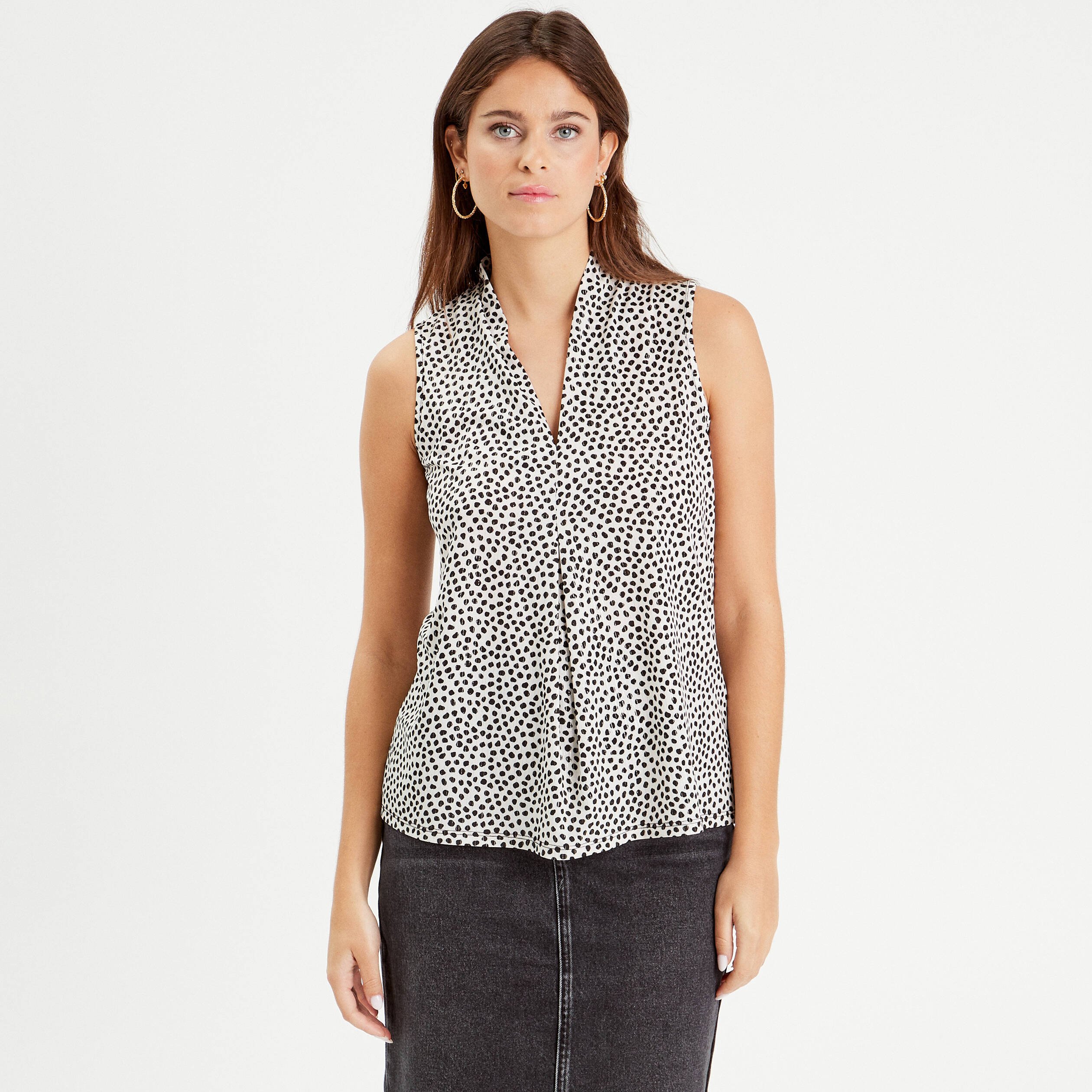 blouse sans manches blanc femme Blouse sans manches blanc femme
