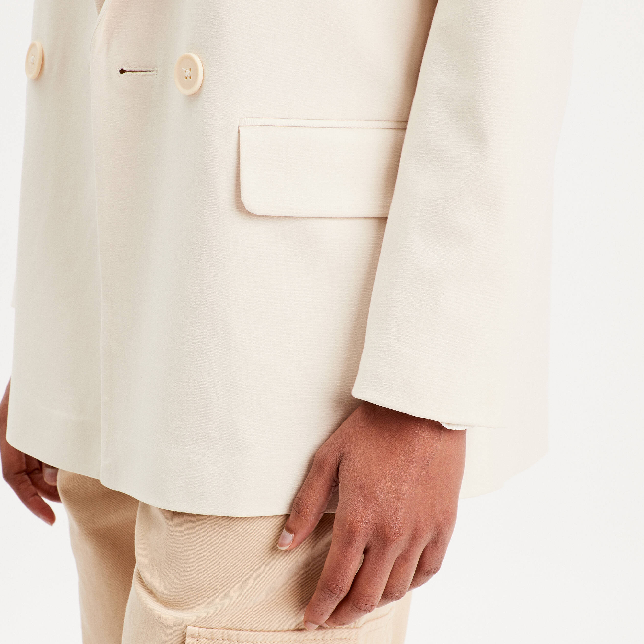 veste blazer ajustee ecru femme Veste blazer ajustée ecru femme