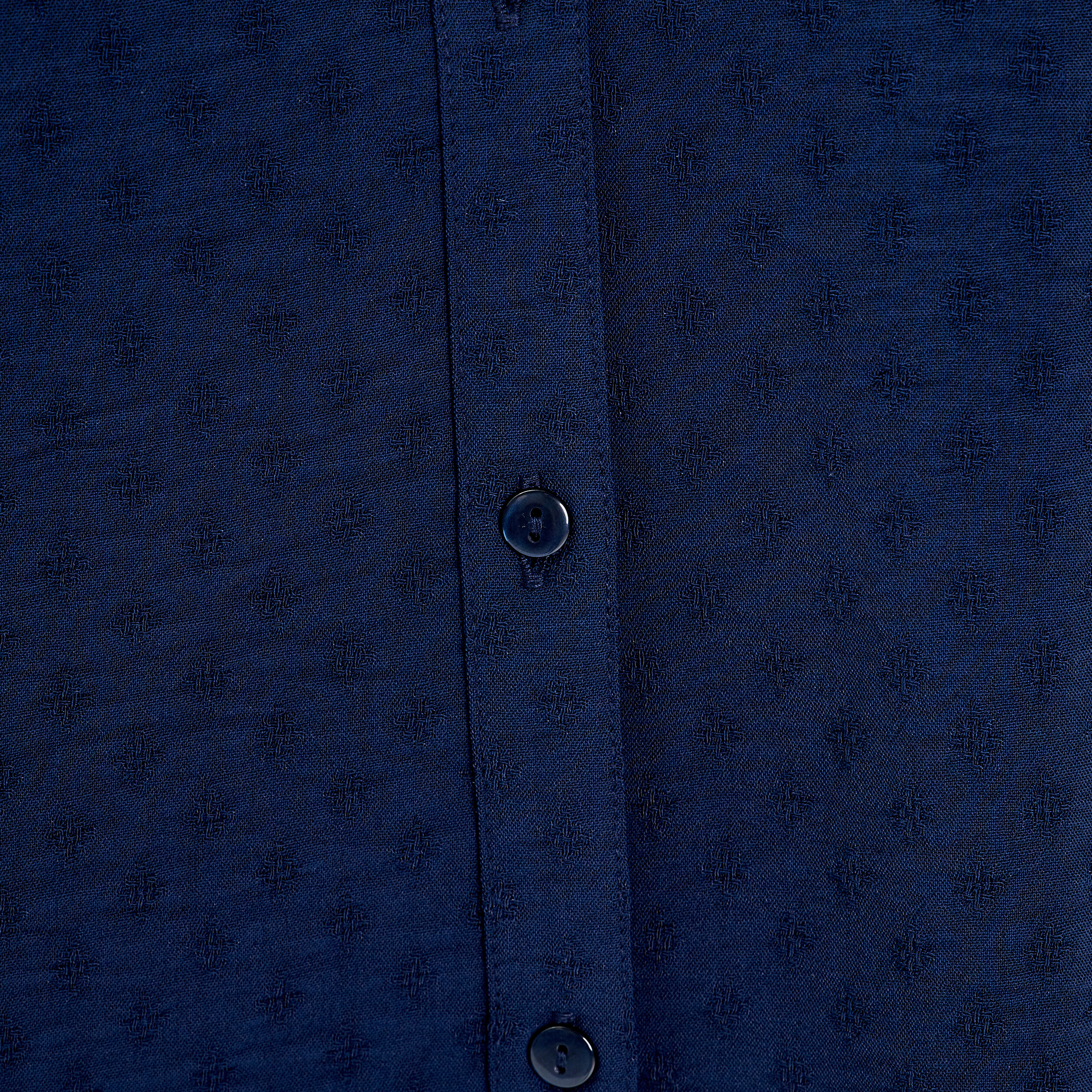 Chemise manches 3/4 bleu marine femme