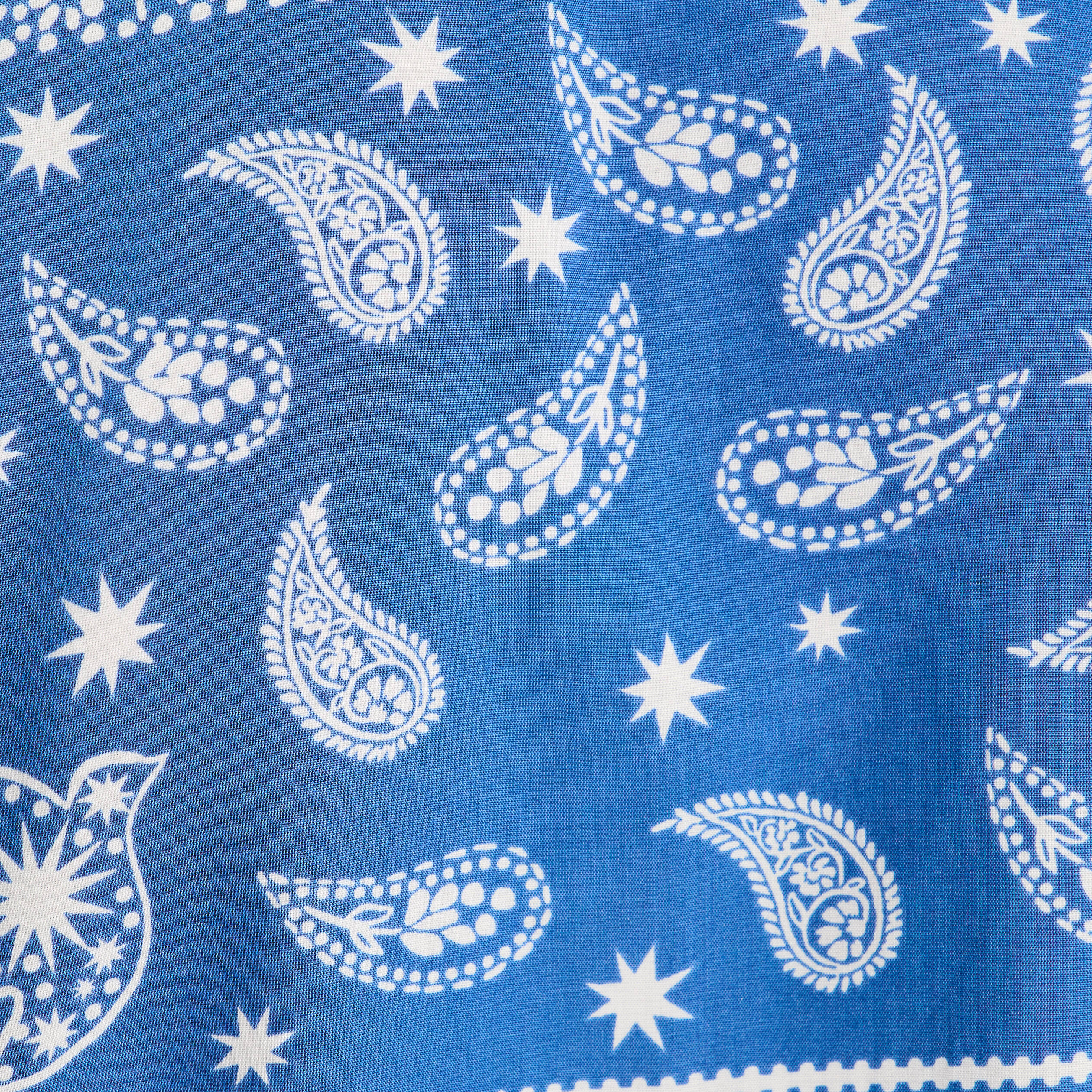 Blouse nouée manches 3/4 bleu femme
