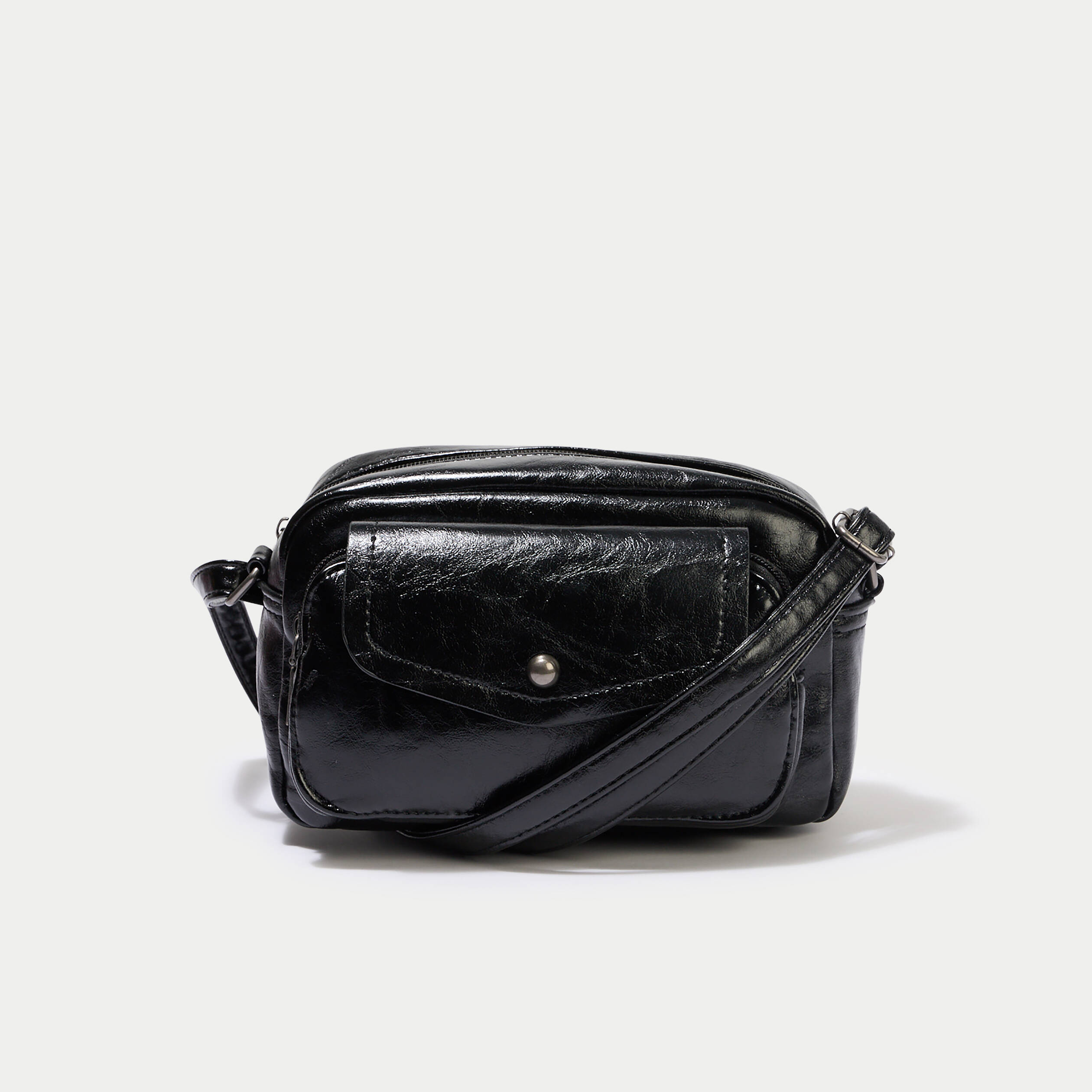 Sac aspect daim noir femme