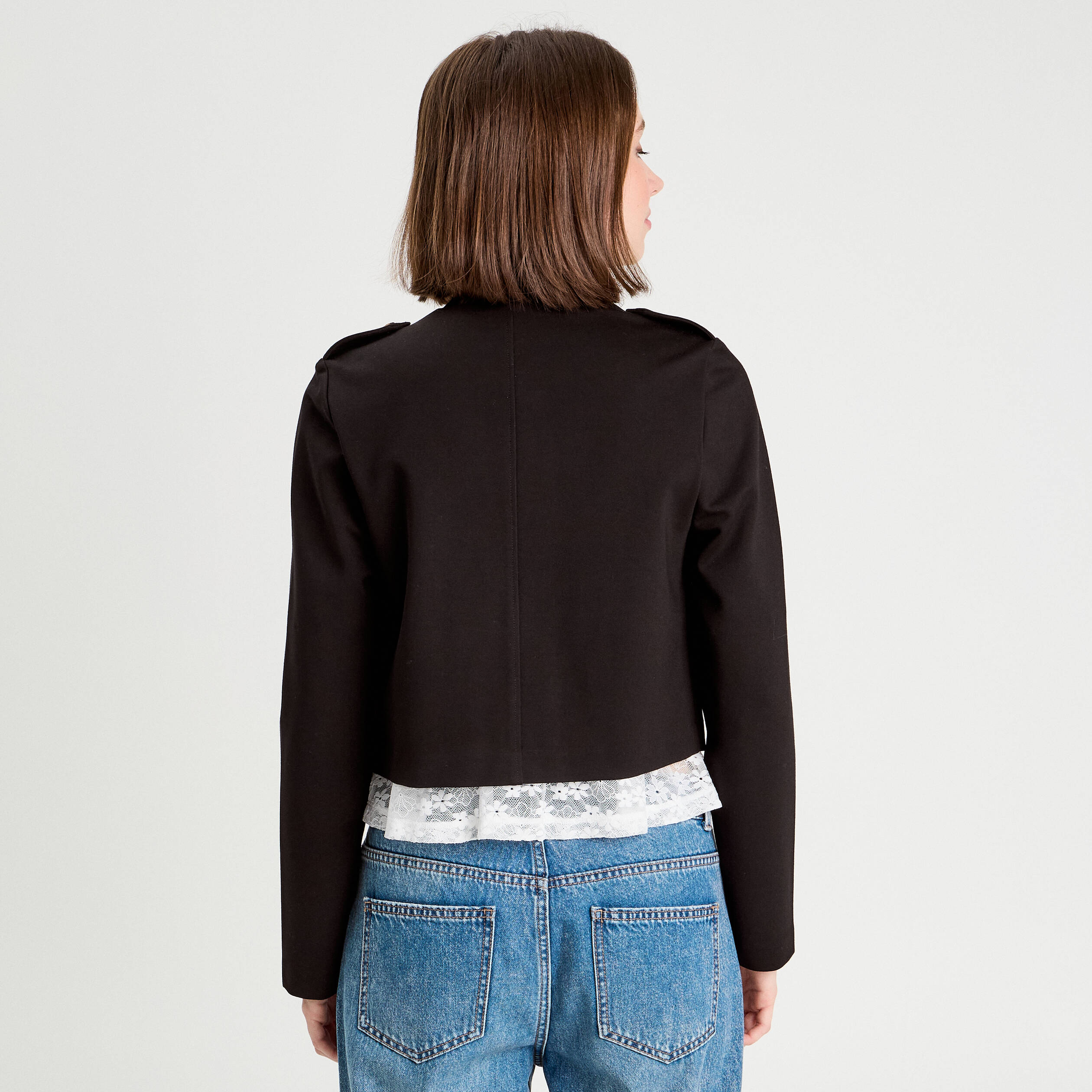 veste avec boutons noir femme Veste avec boutons noir femme