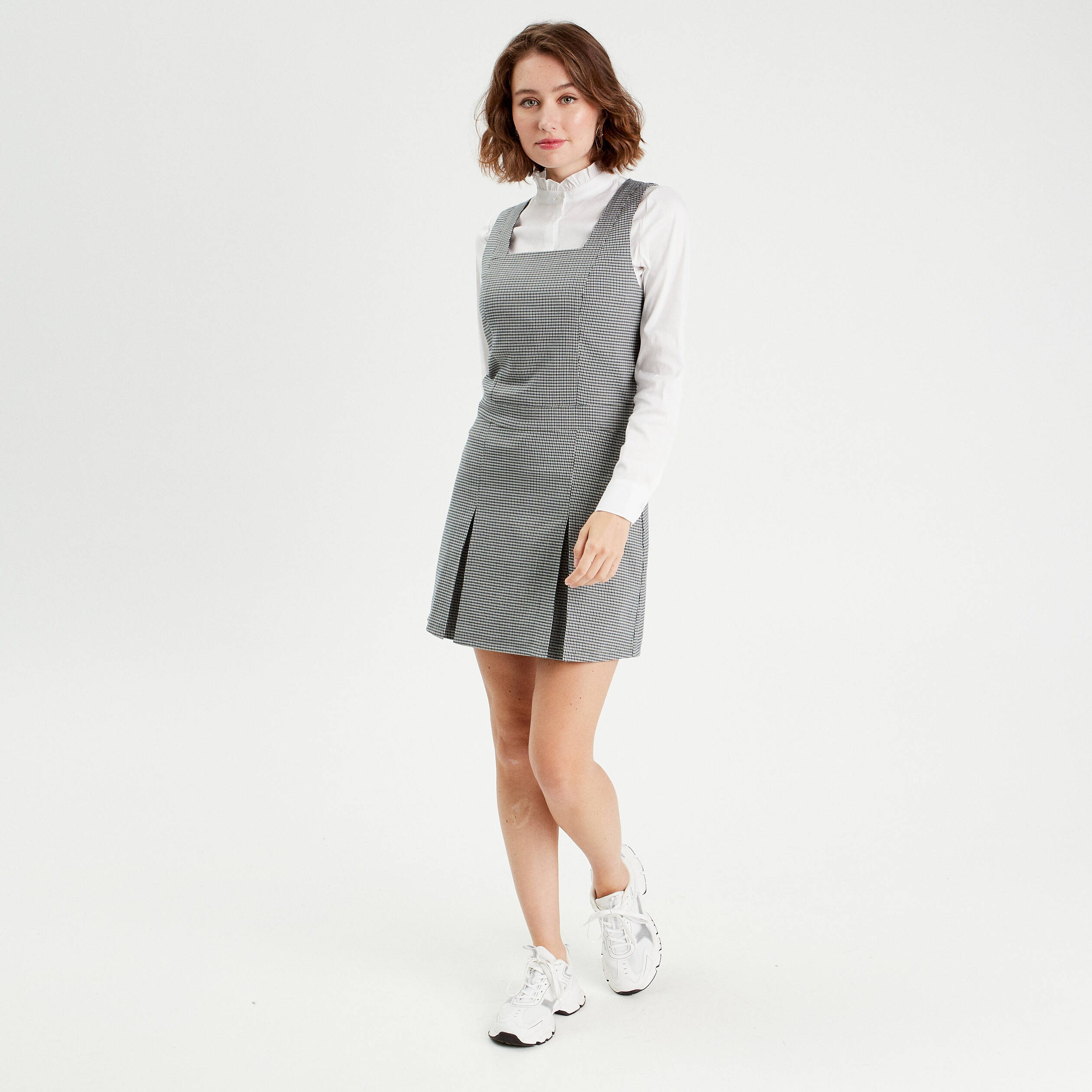 Robe &eacute;vas&eacute;e encolure carr&eacute;e blanc femme