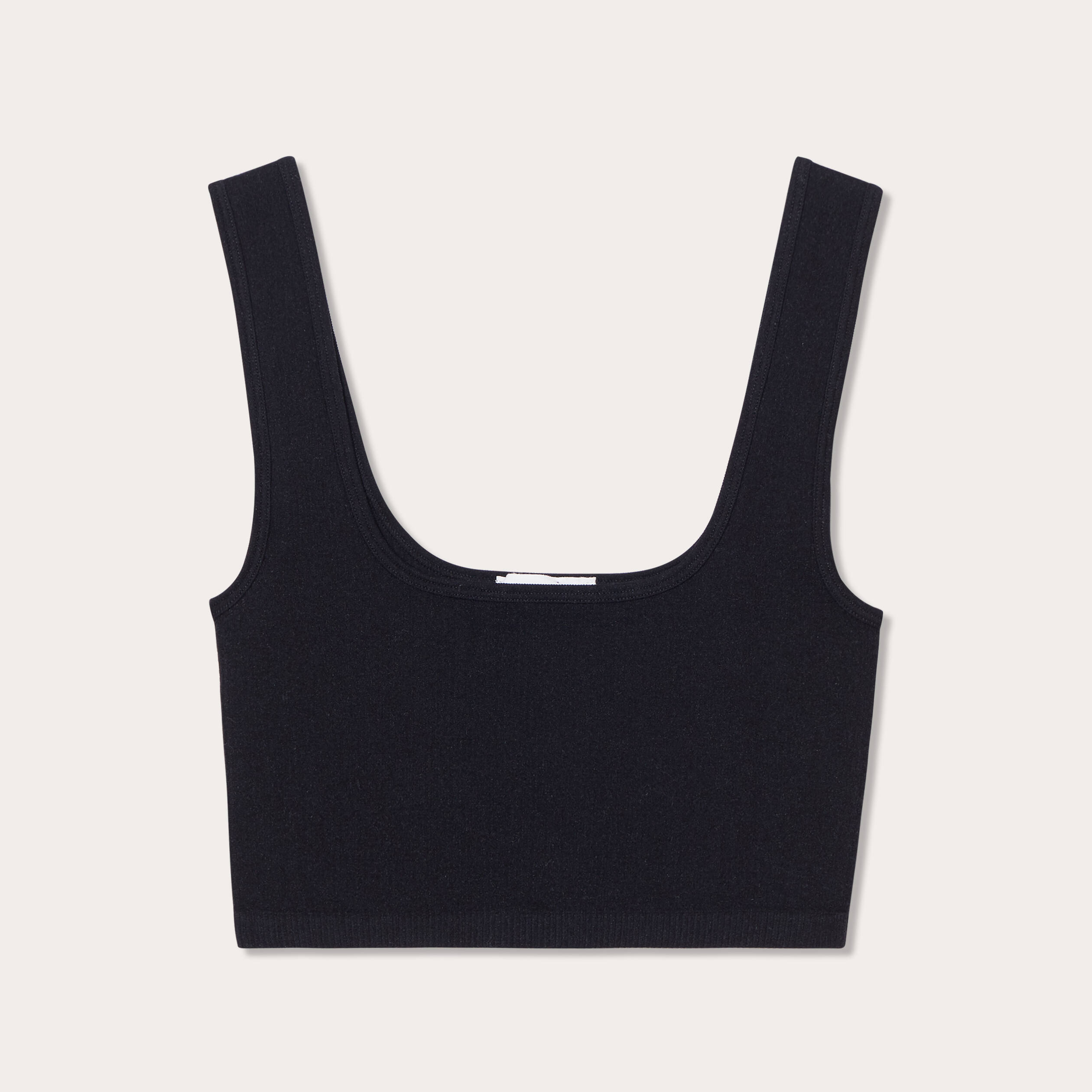 debardeur cropped cotele noir femme Débardeur cropped côtelé noir femme