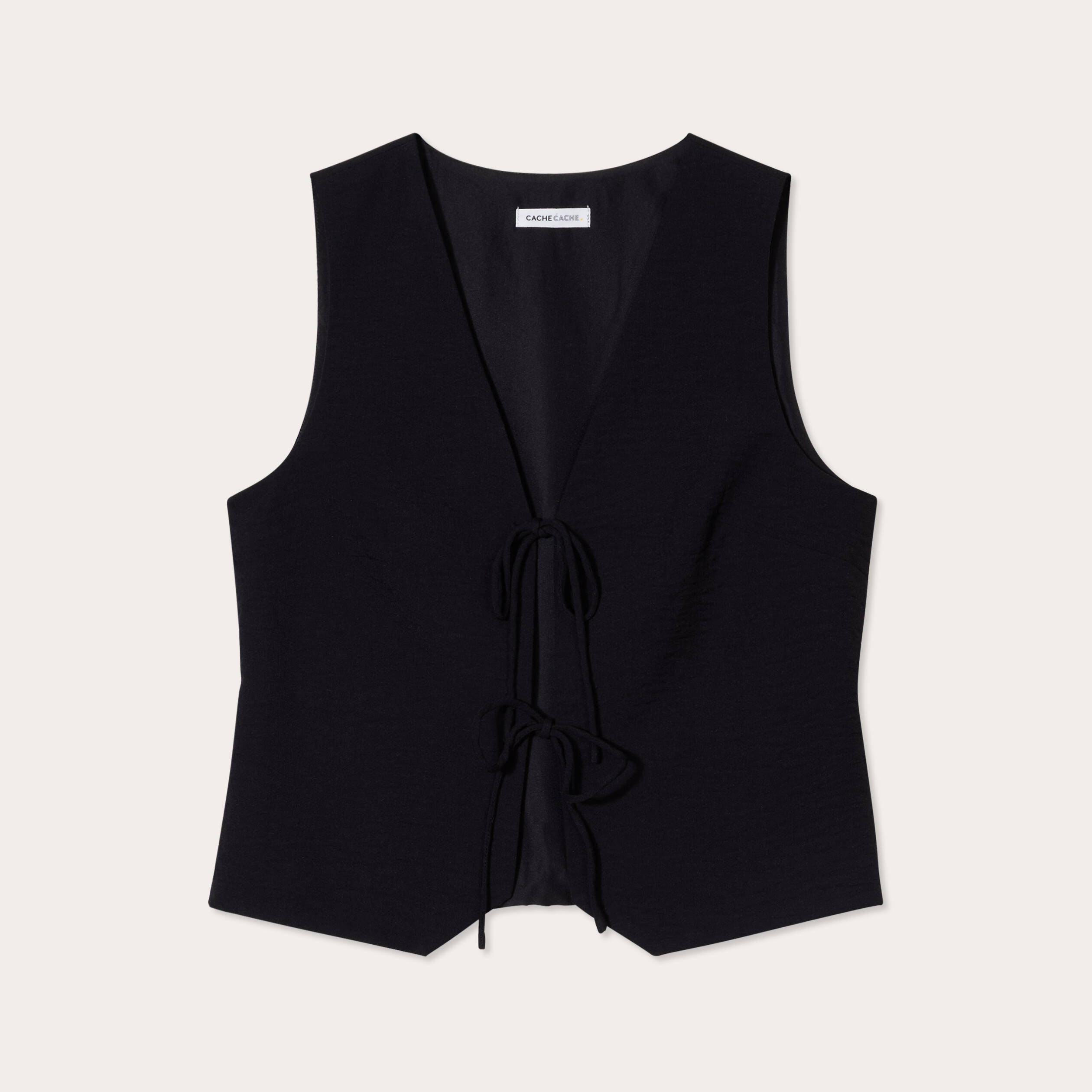 Gilet sans manches noir femme