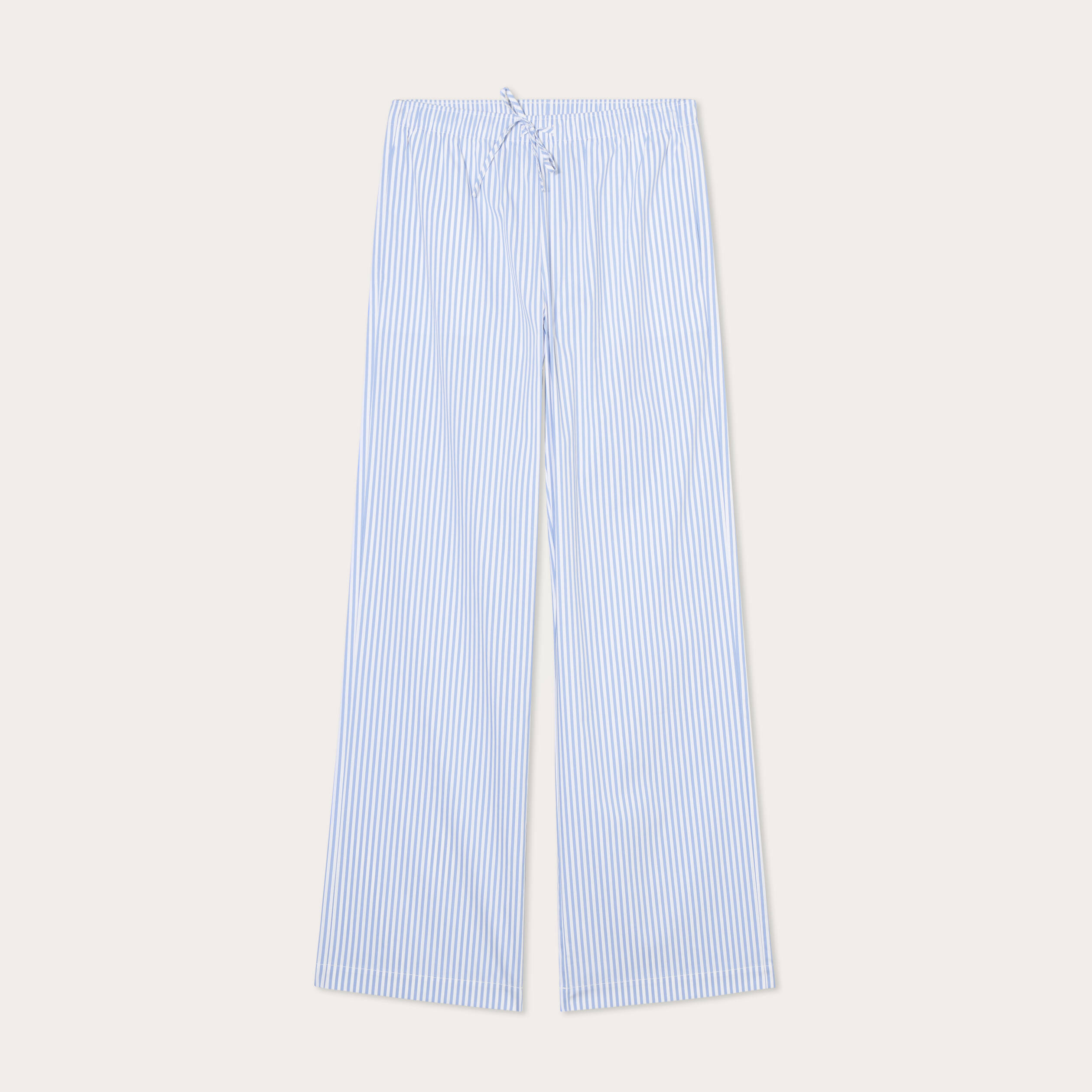 Pantalon large élastiqué bleu foncé femme