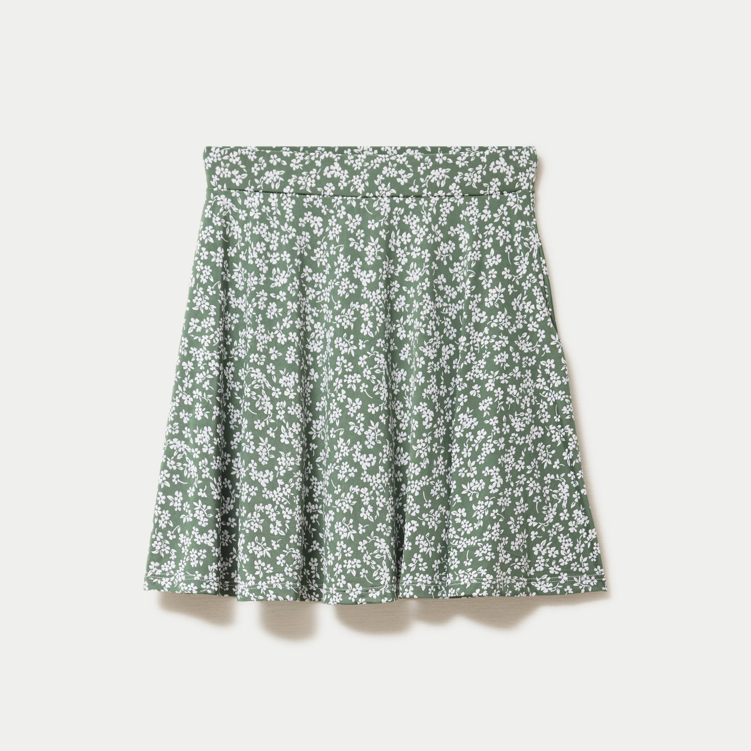 Jupe-short patineuse vert femme