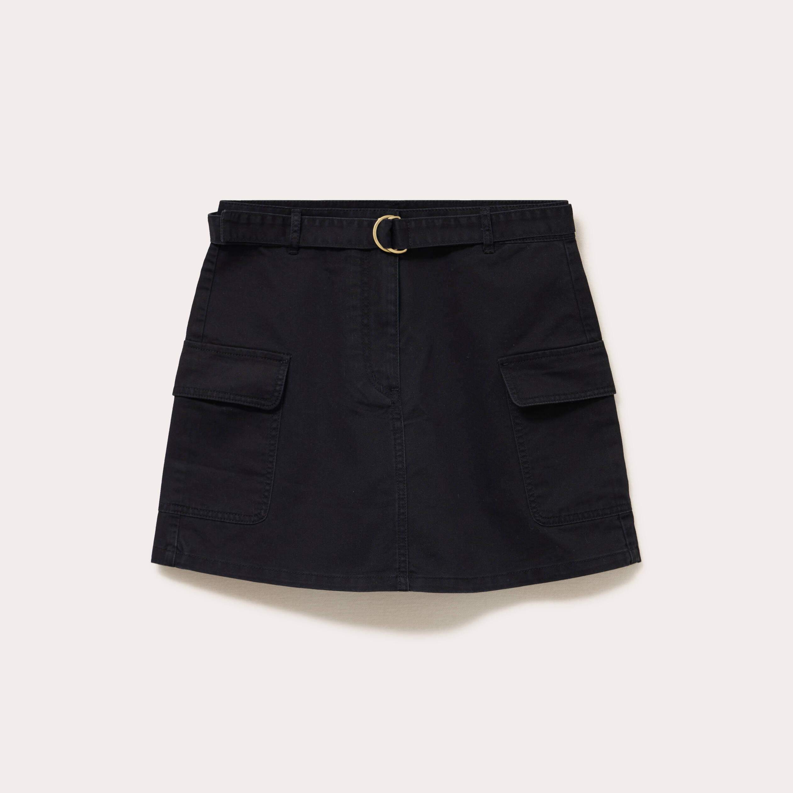 Jupe-short trap&egrave;ze courte noir femme