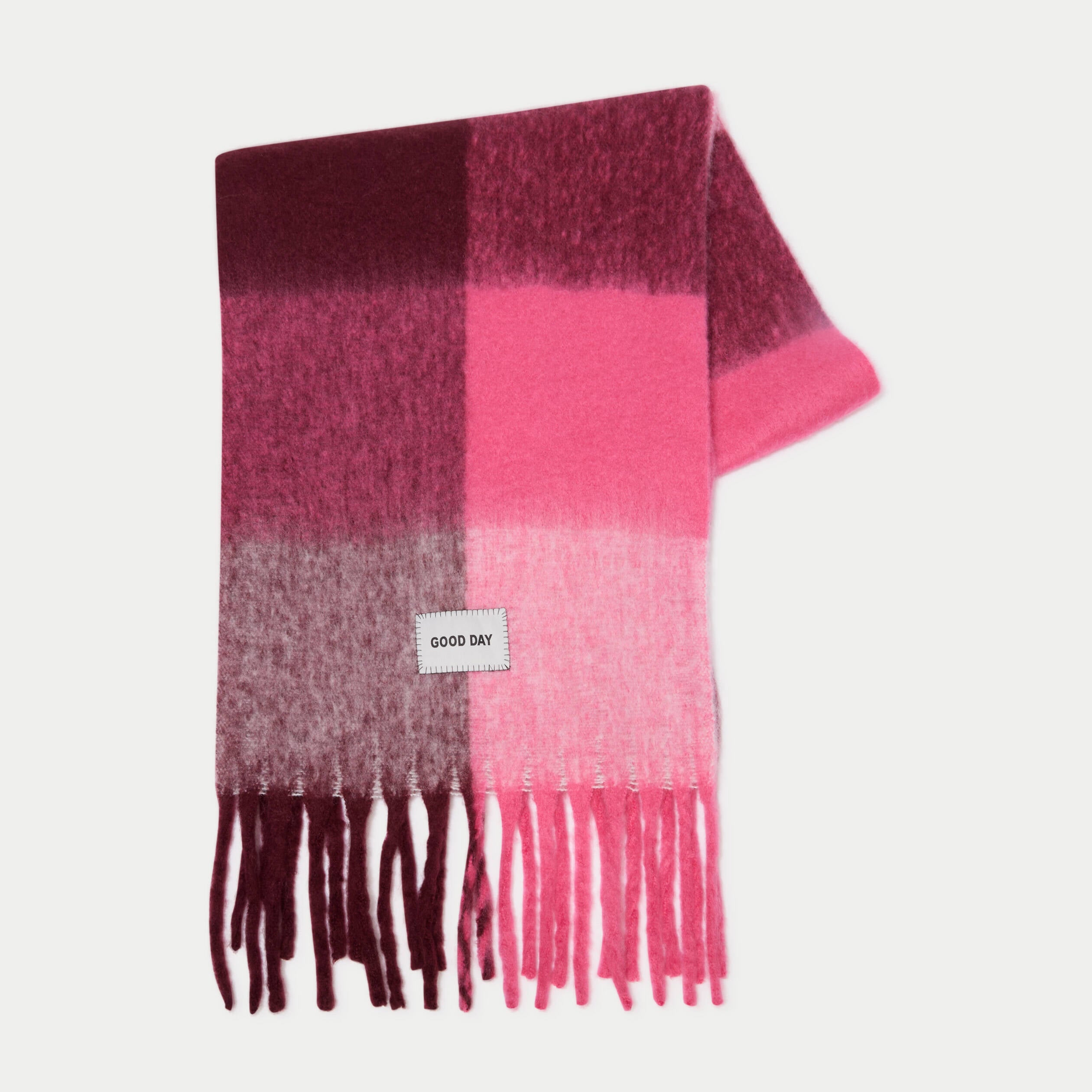 &Eacute;charpe plaid bordeaux femme
