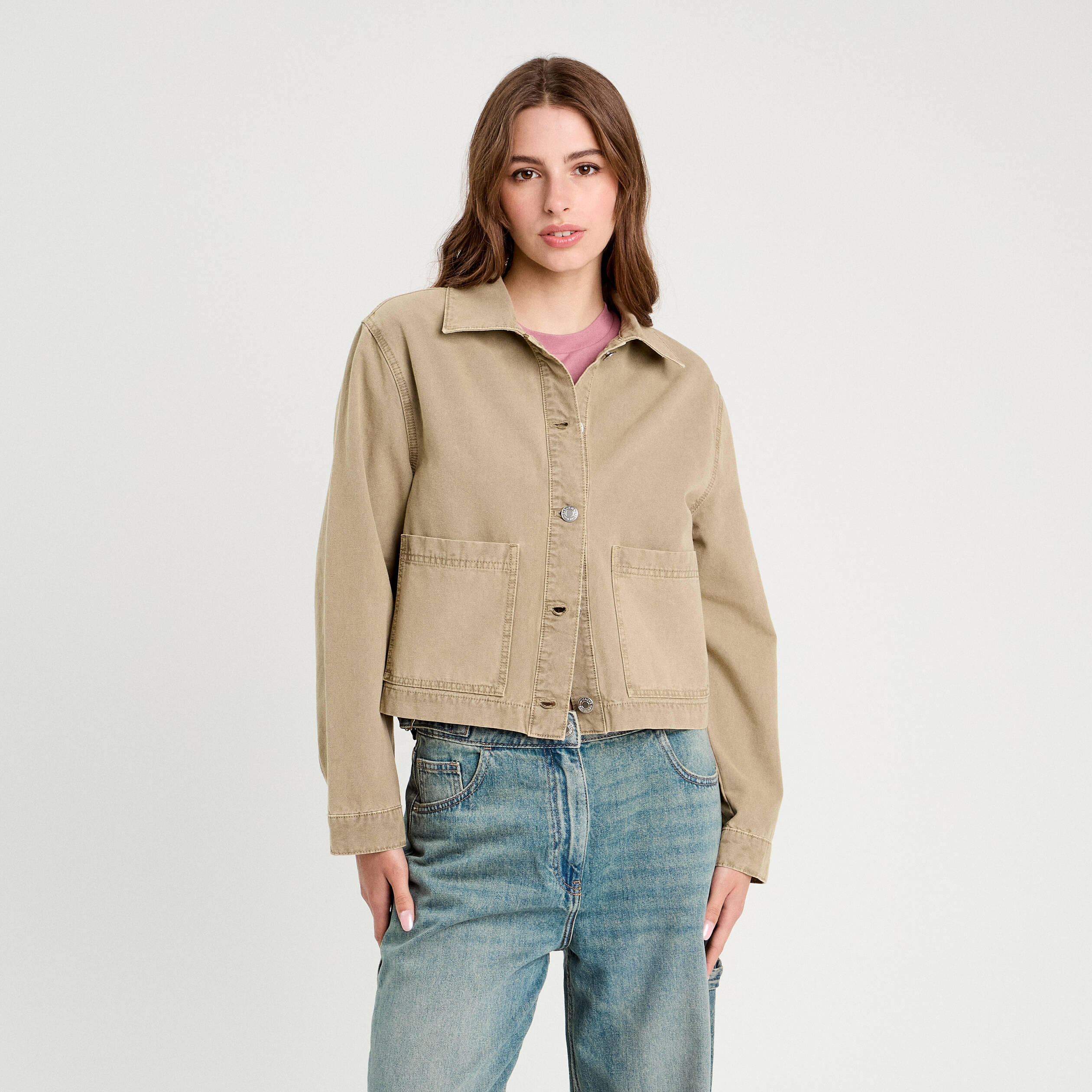 veste droite boutonnee vert pastel femme Veste droite boutonnée vert pastel femme