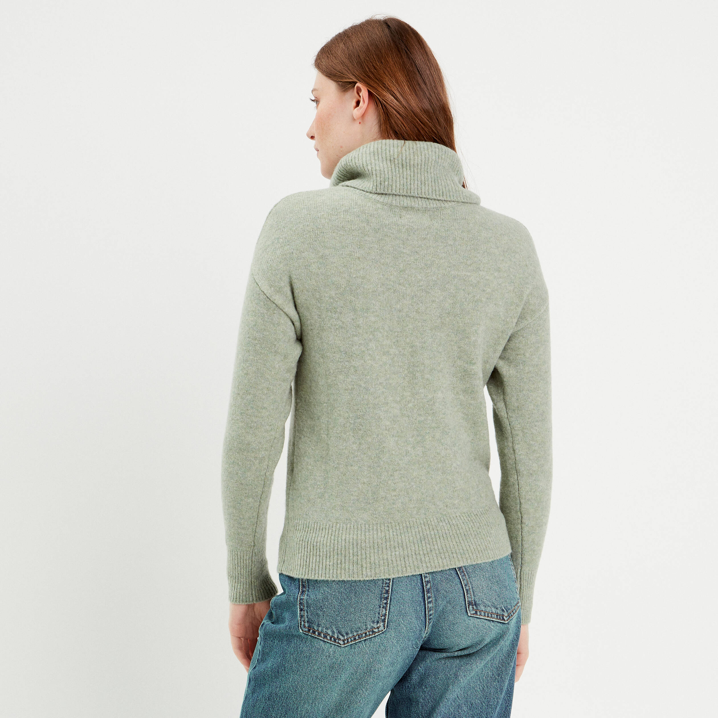 pull avec col roule vert pastel femme Pull avec col roulé vert pastel femme