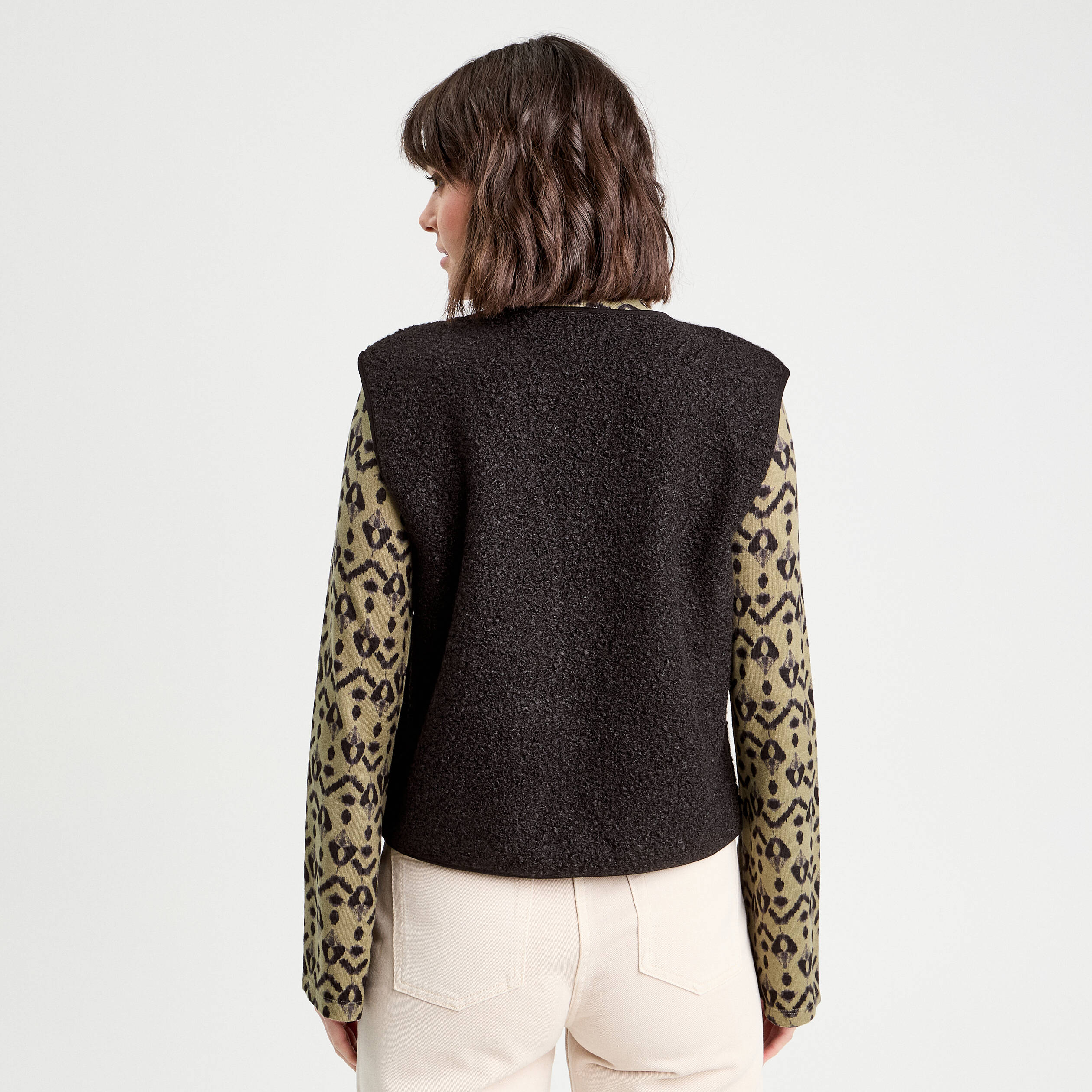 Gilet sans manches polaire noir femme Vibs