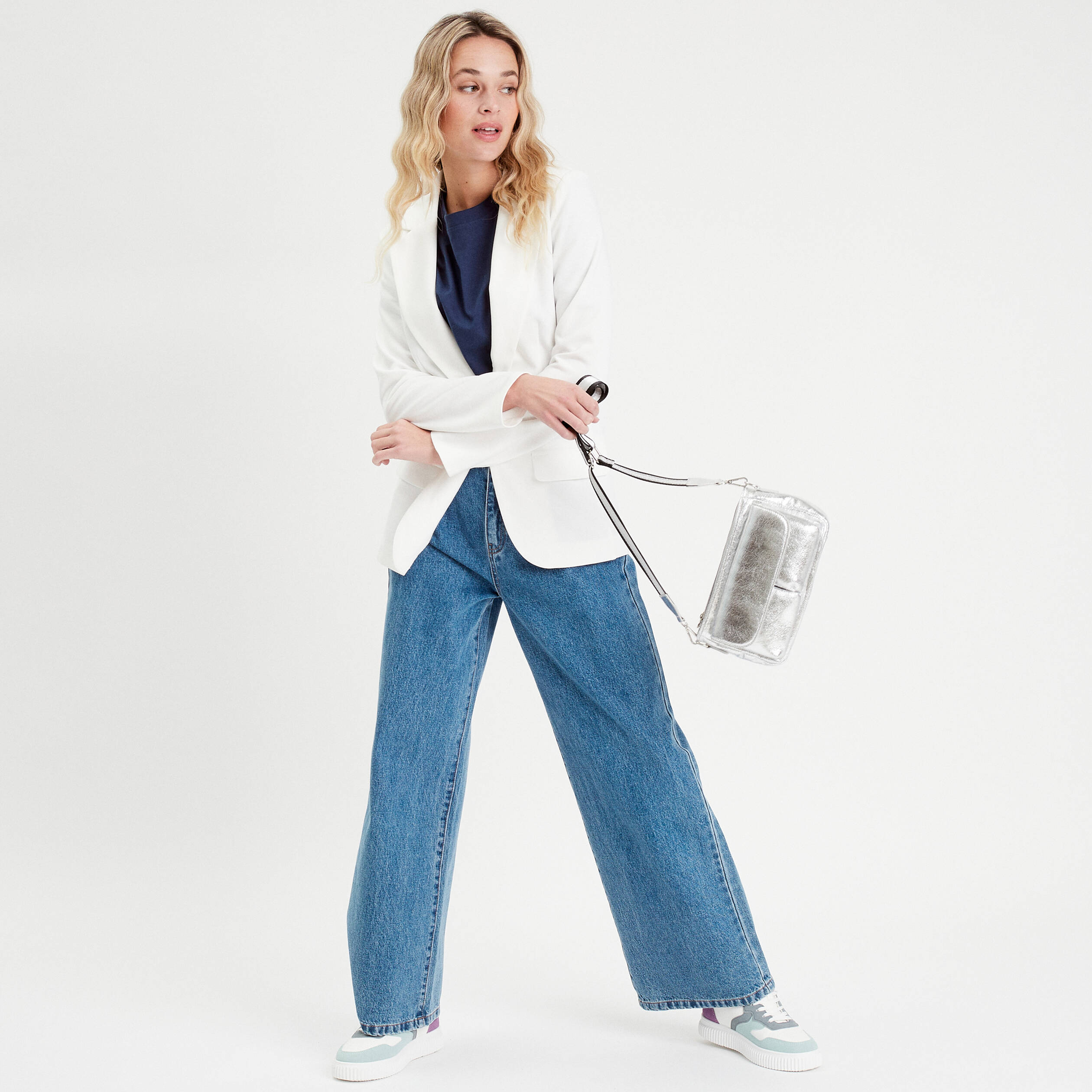 veste blazer cintree ecru femme Veste blazer cintrée ecru femme