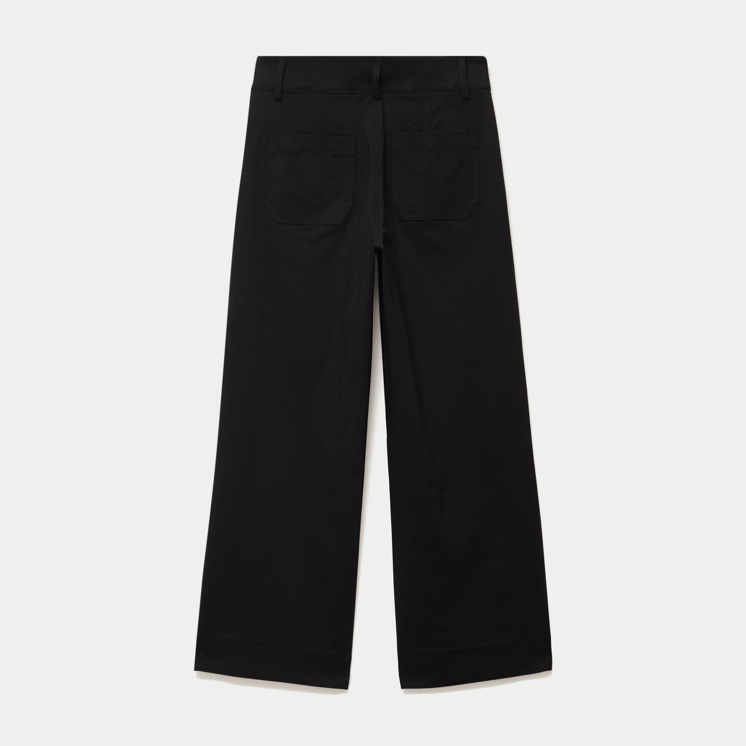 Pantalon bootcut taille haute noir femme