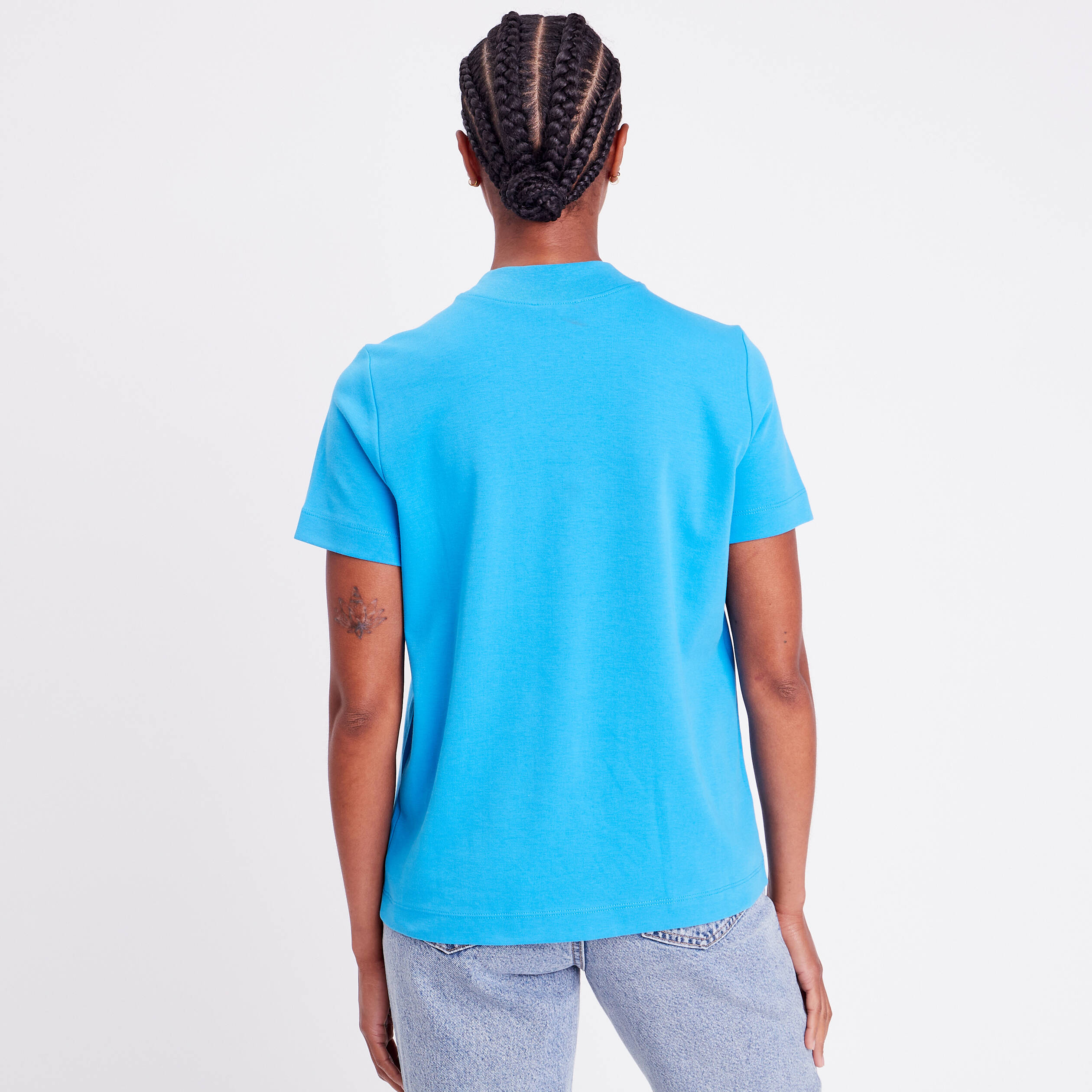 T-Shirt Femme Nirvana 'Smile Logo' Bleu - 100% Coton, Col V, Coupe Regular | Licence Officielle, Merchandising - 6