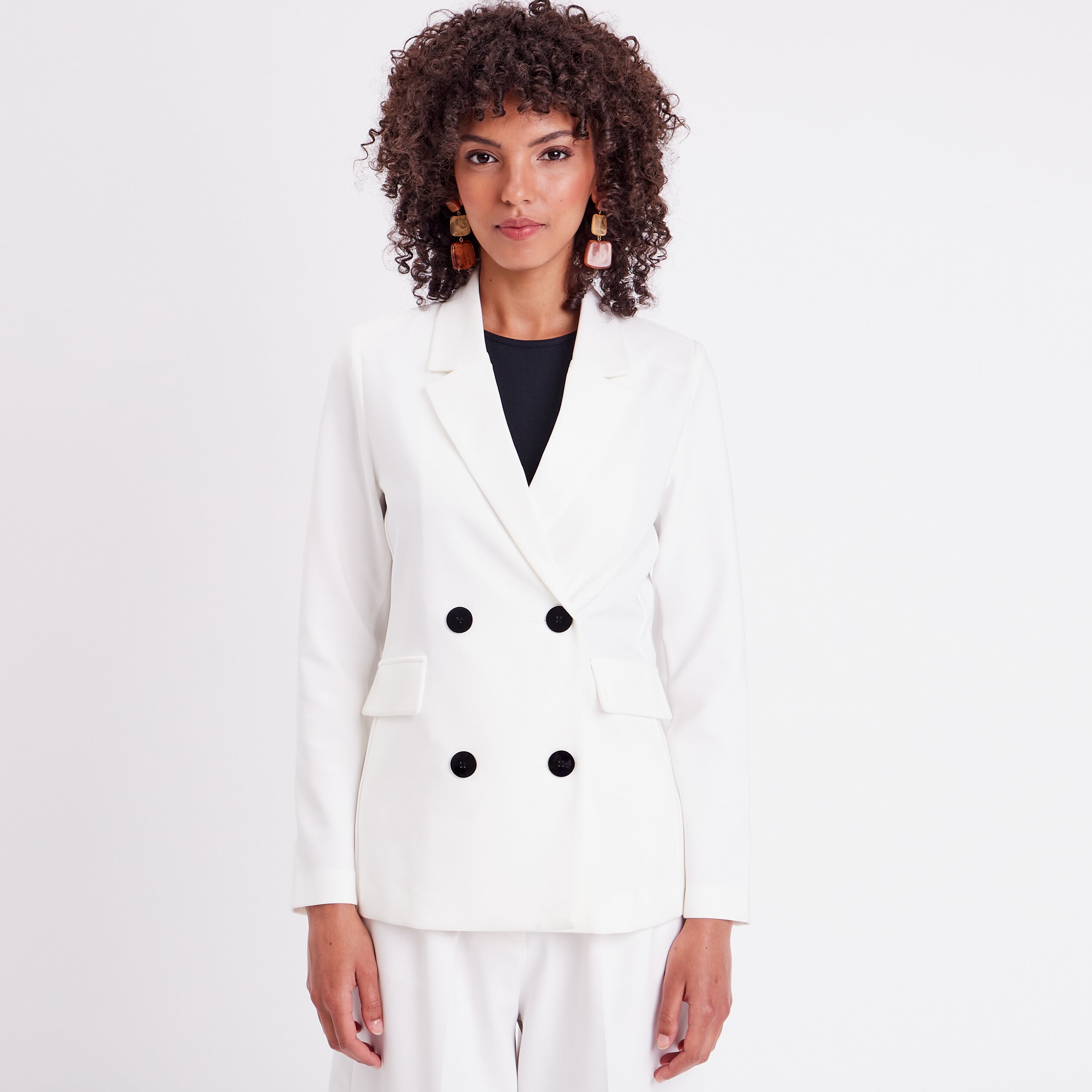Veste blazer ecru femme