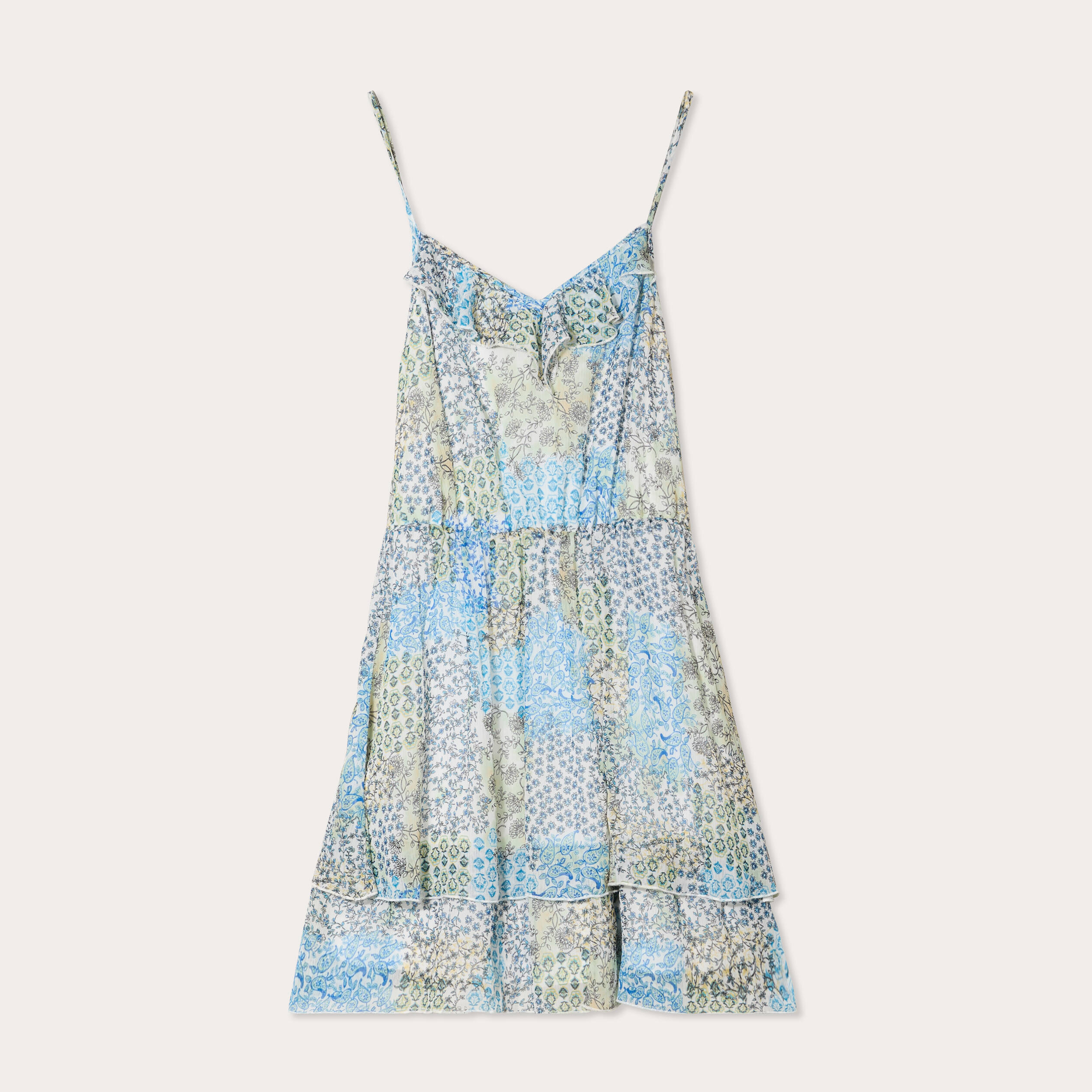 robe evasee volants bleu femme Robe évasée volants bleu femme