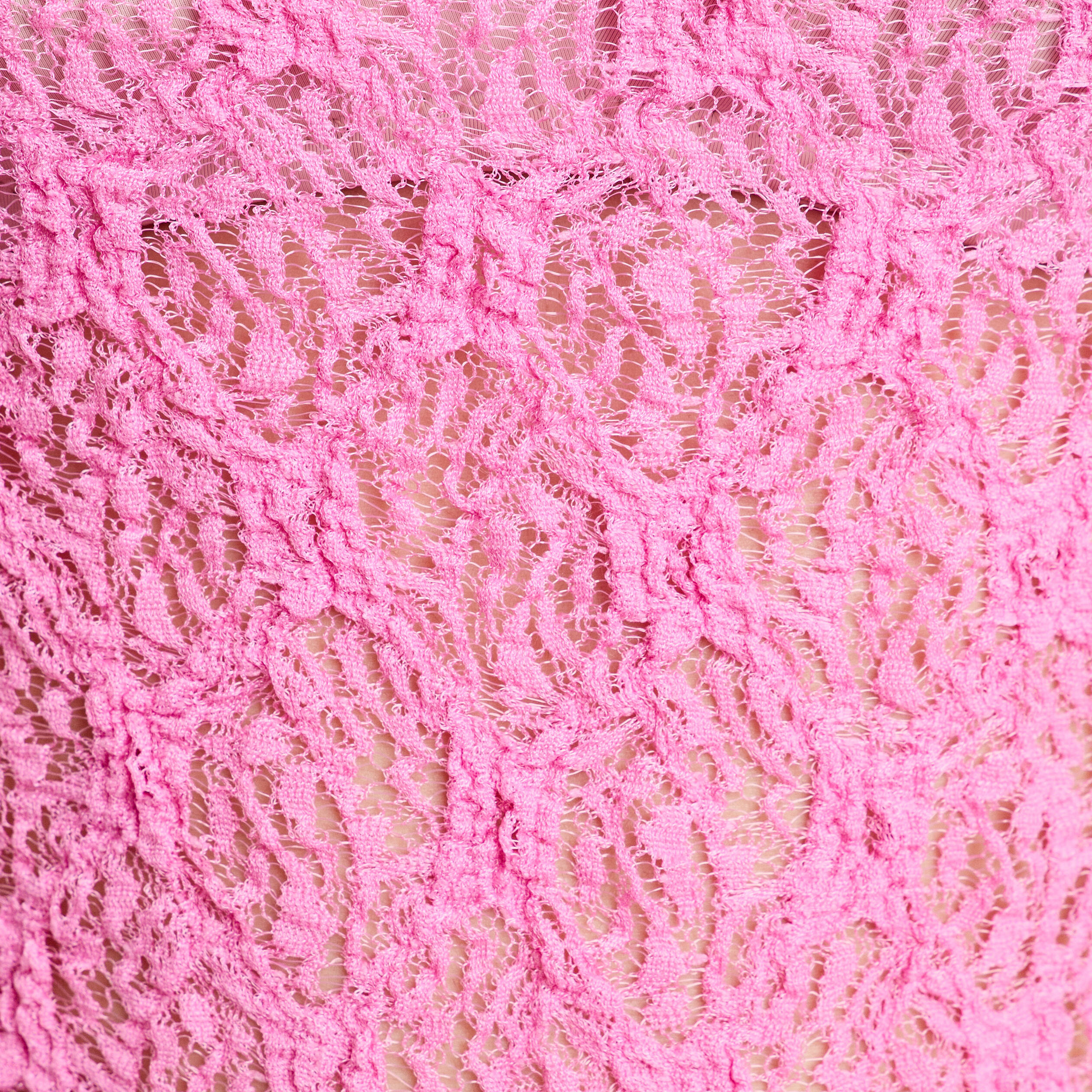 Body ajusté manches courtes dentelle rose femme