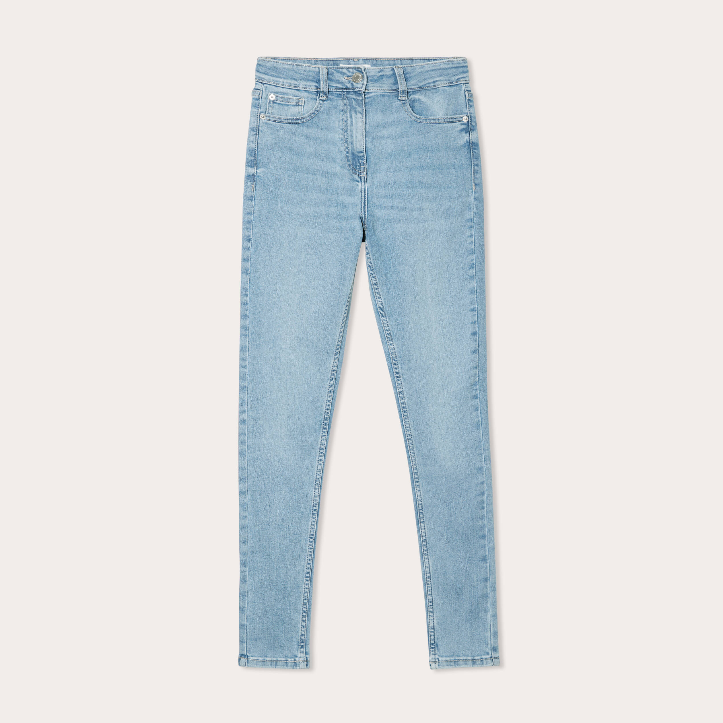 Jean Femme Lucky Brand Bridgette - Skinny Taille Haute - Délavé Moyen - Taille 27