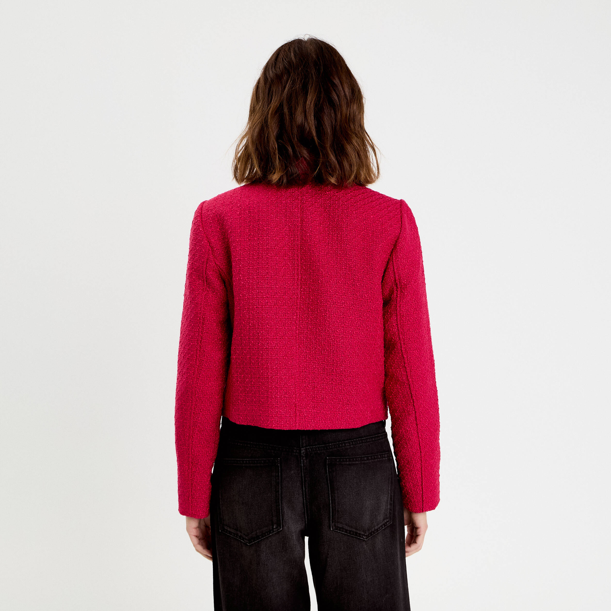 Veste de baseball Dakota en tweed de laine
