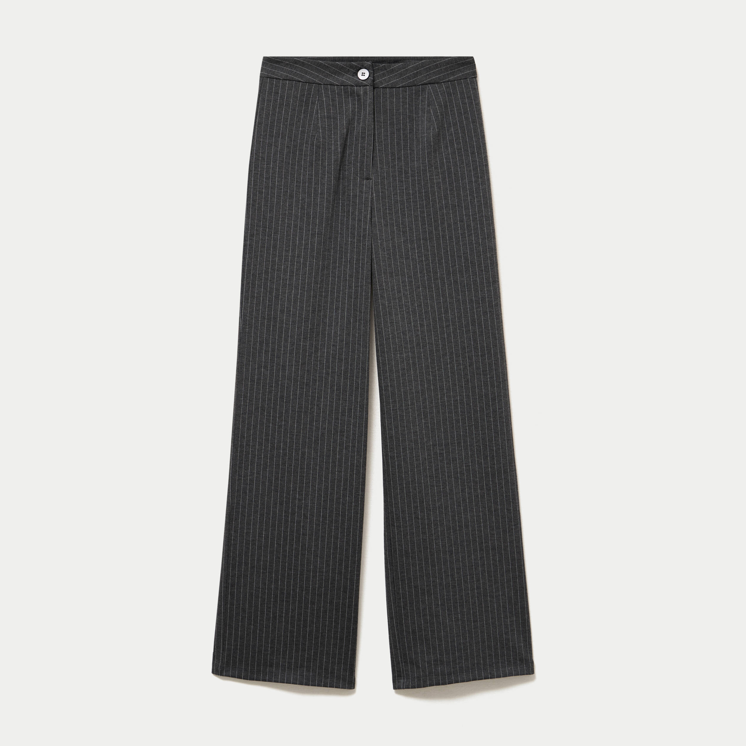 Pantalon bootcut taille haute gris fonc&eacute; femme