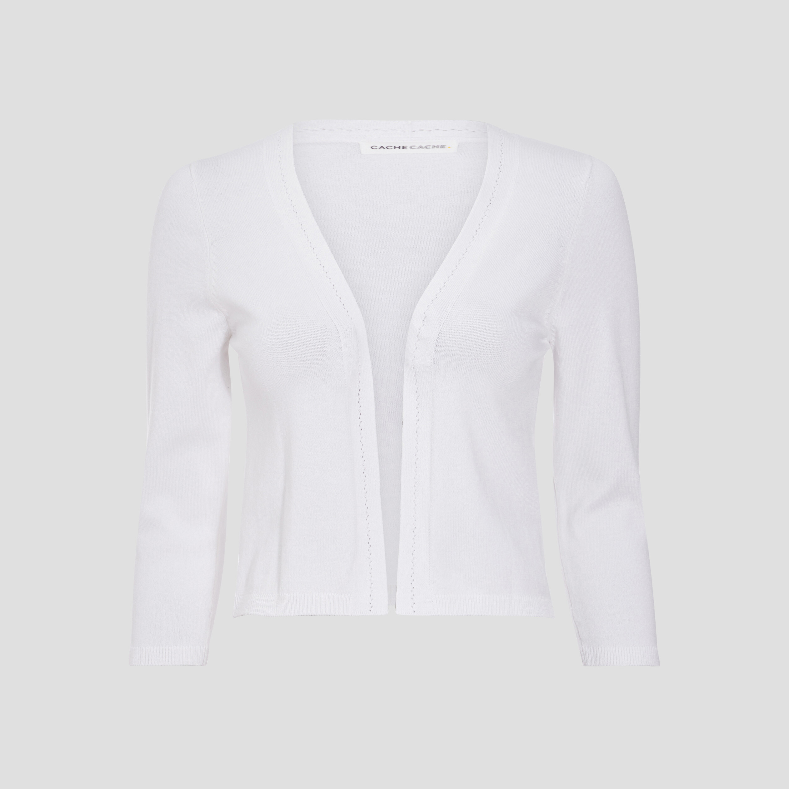 gilet court ouvert blanc femme Gilet court ouvert blanc femme