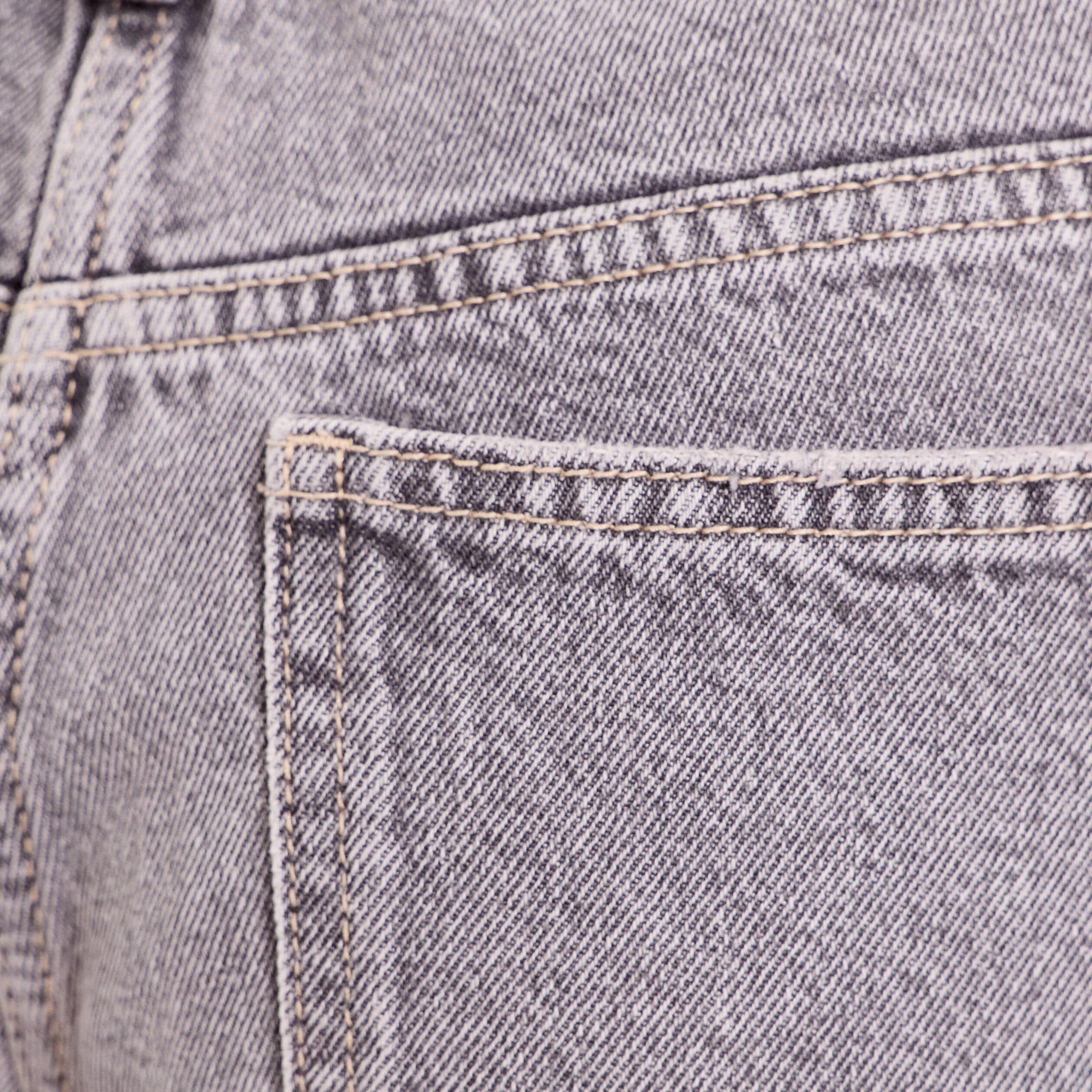 Jean wide leg taille standard denim gris femme