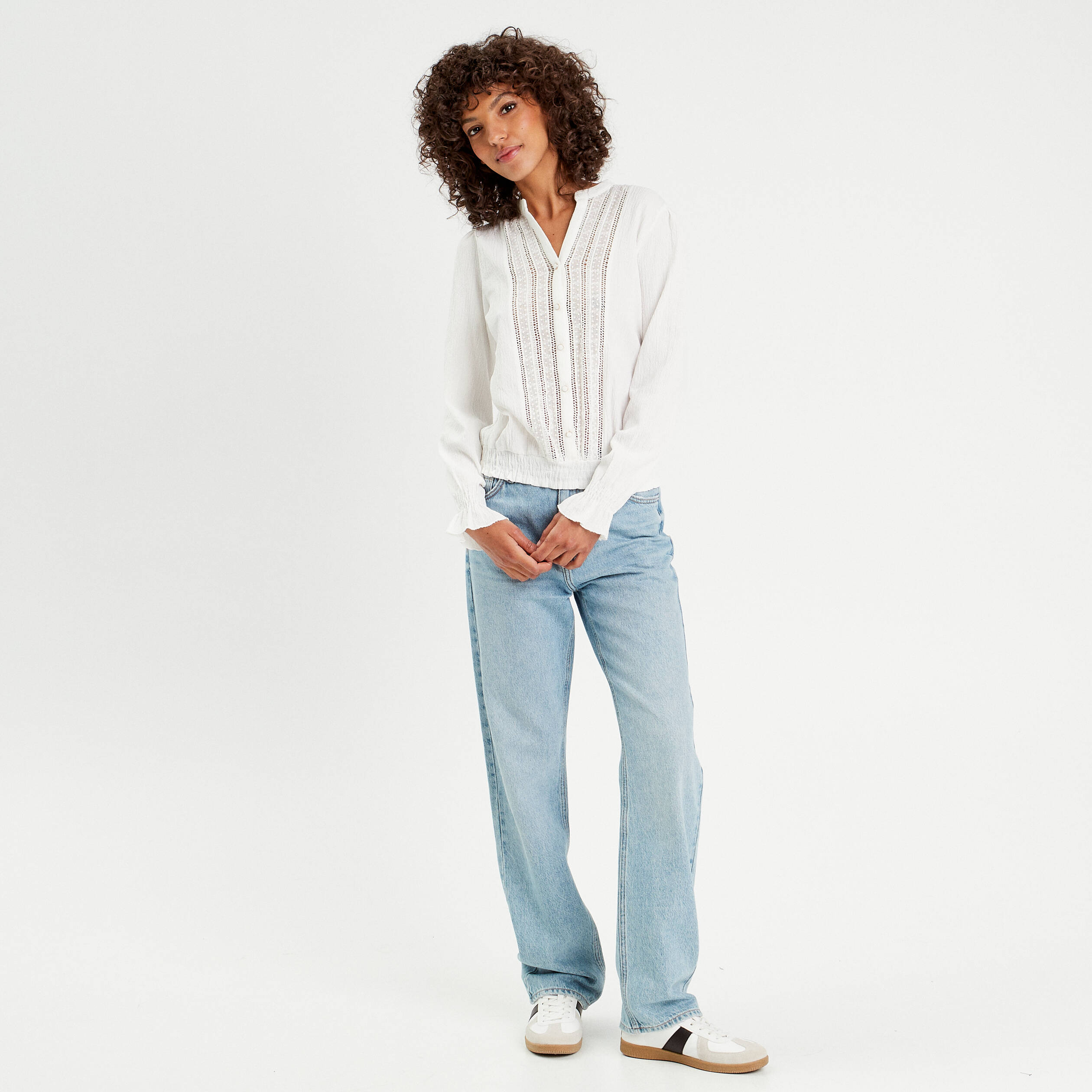 blouse manches longues ecru femme Blouse manches longues ecru femme