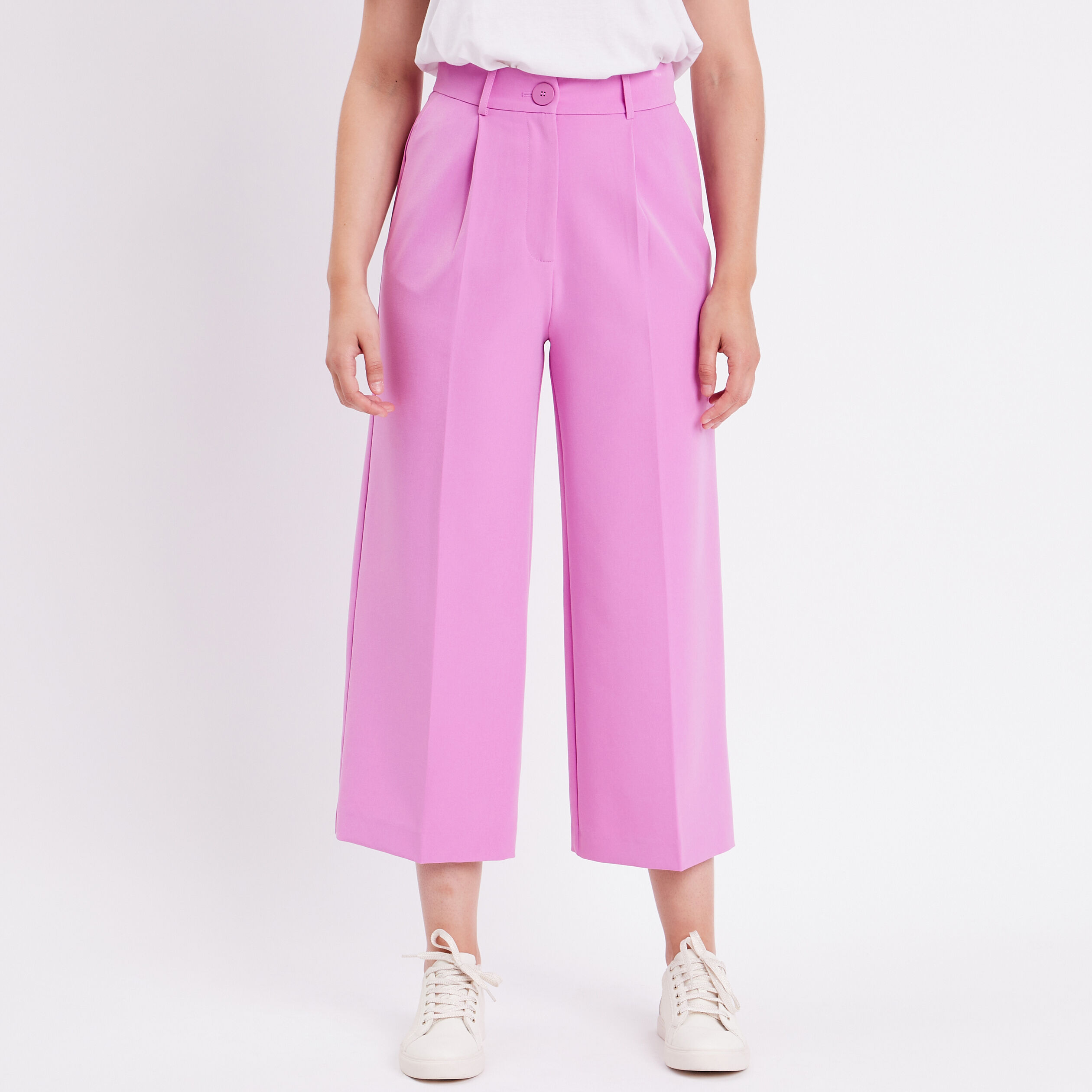 pantalon city large violet femme Pantalon city large violet femme