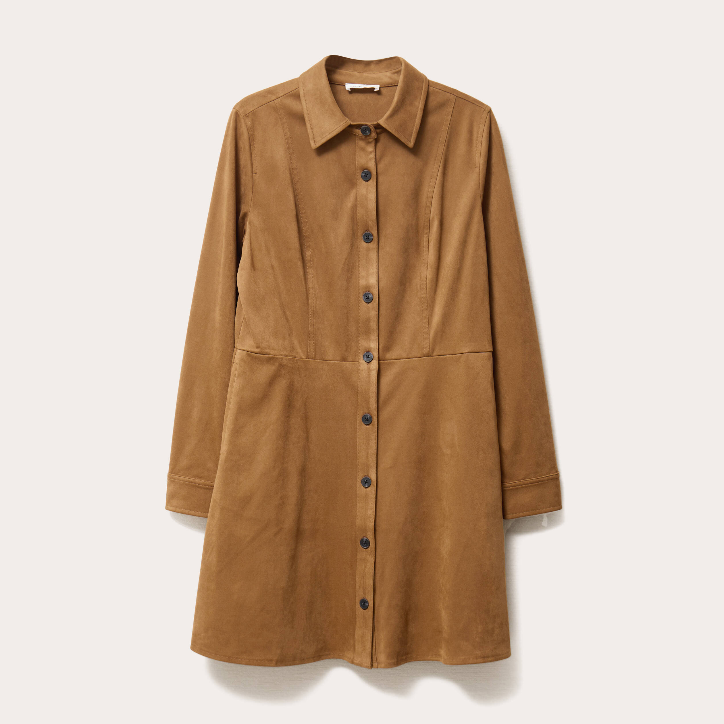 Robe &eacute;vas&eacute;e su&eacute;dine marron femme