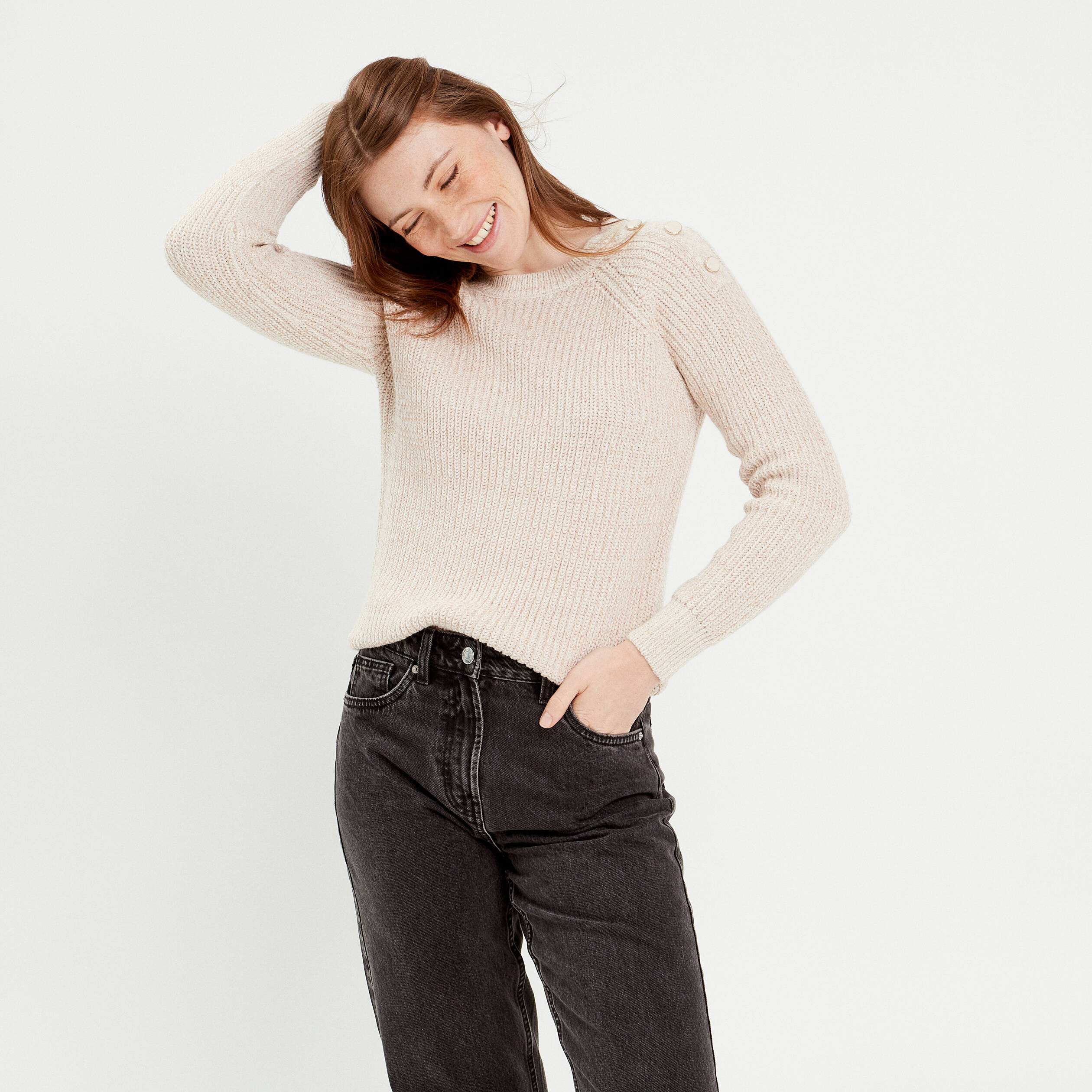 pull manches longues ivoire femme Pull manches longues ivoire femme