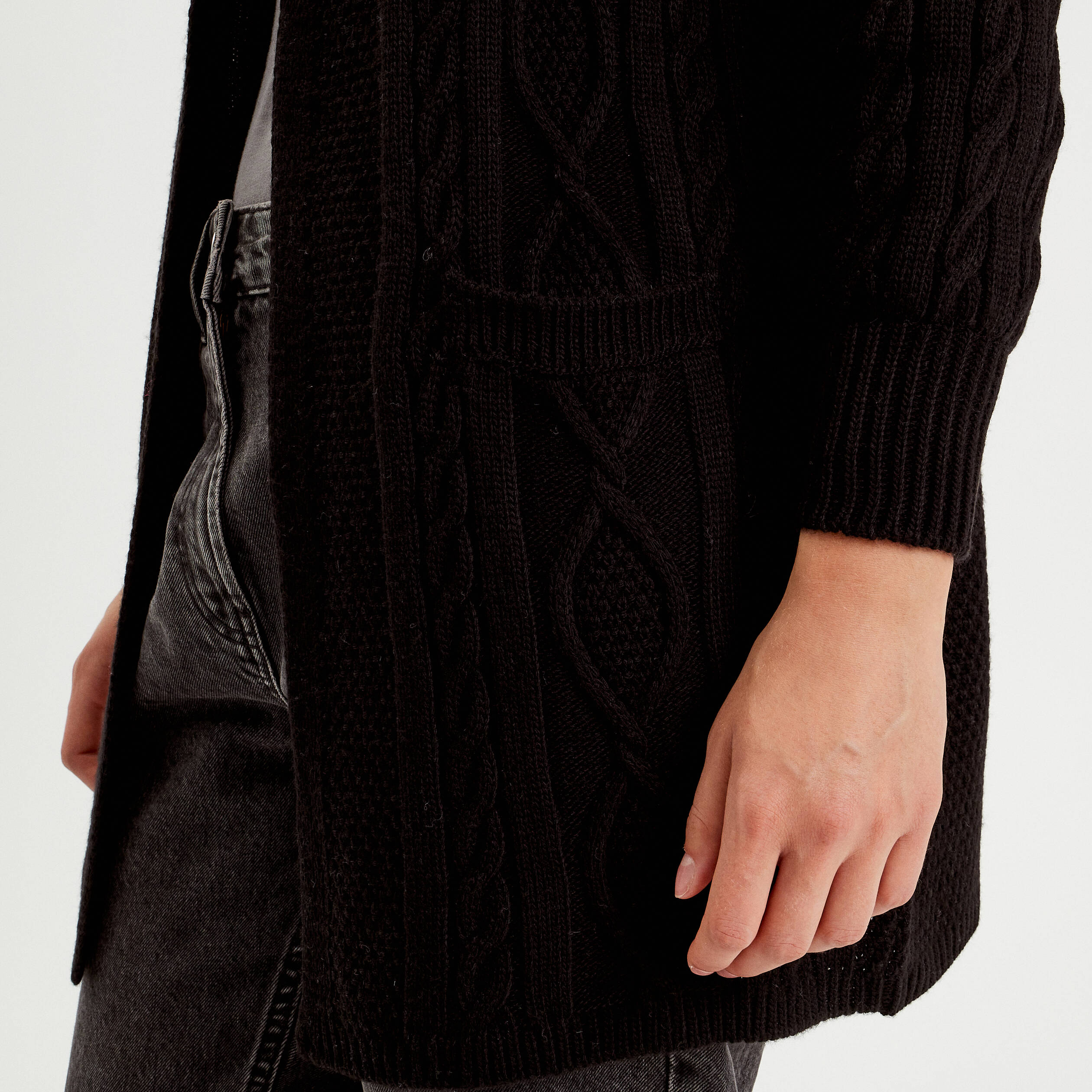 gilet manches longues noir femme Gilet manches longues noir femme