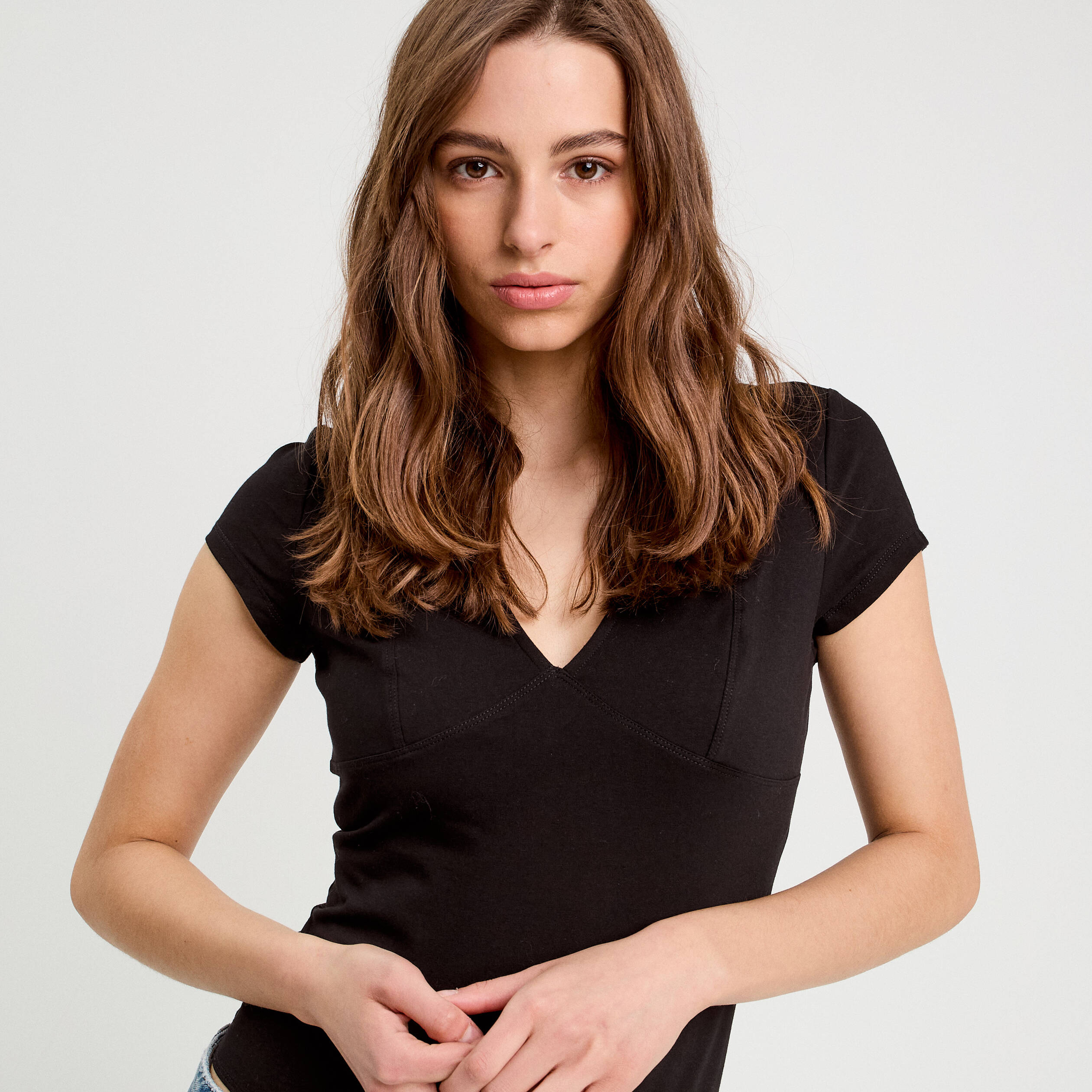 body manches courtes noir femme Body manches courtes noir femme