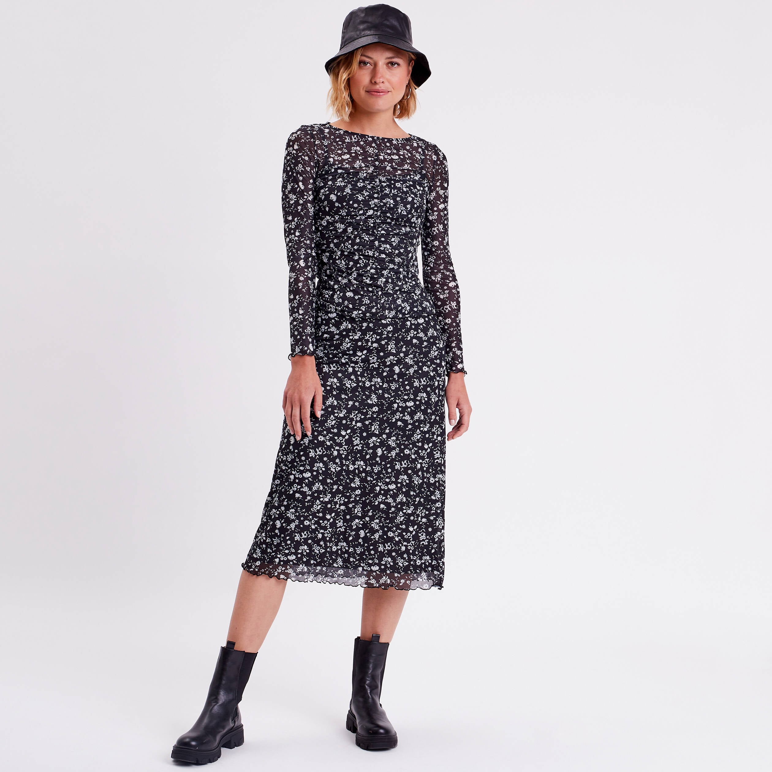 Jupe droite noir femme