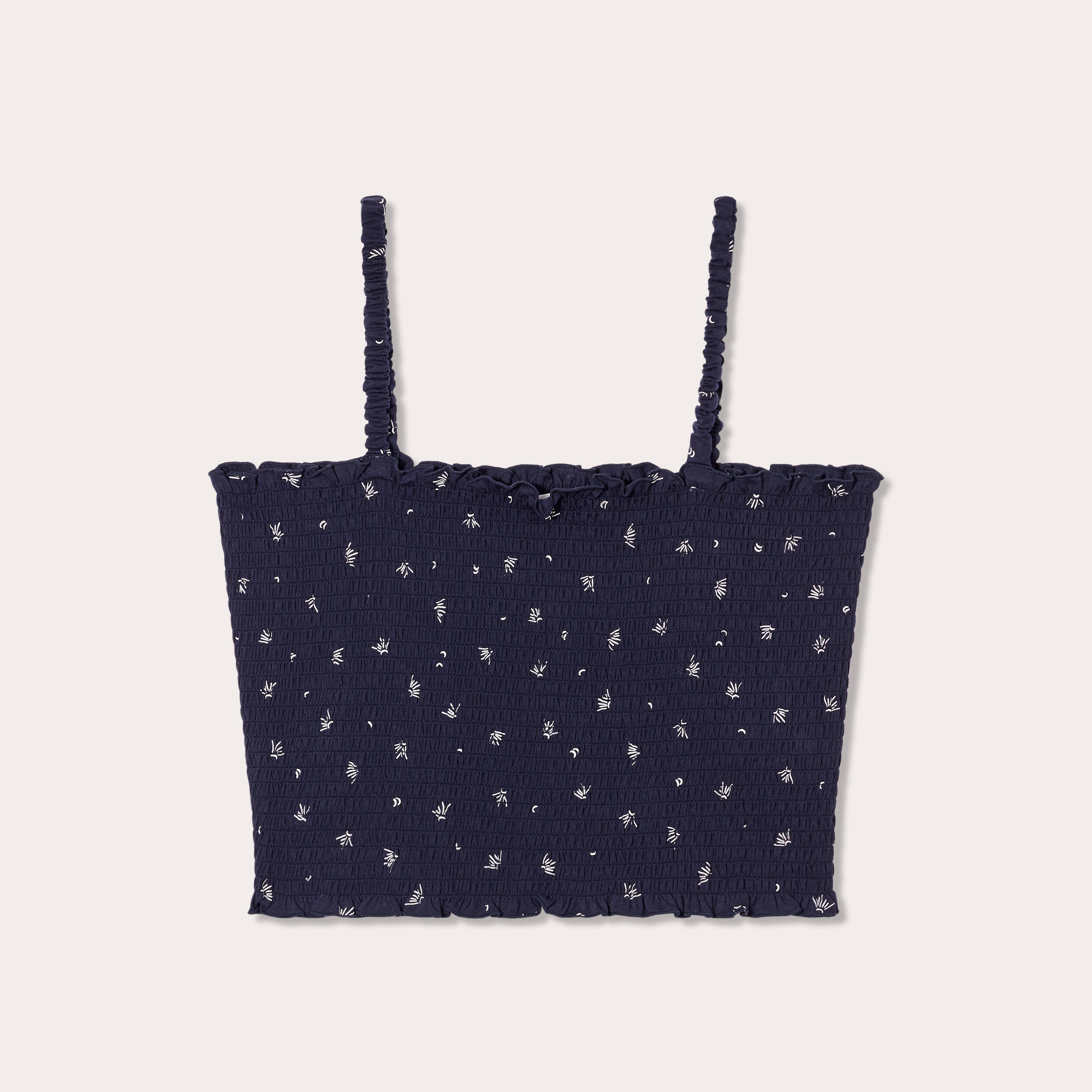 debardeur smocke bleu marine femme Débardeur smocké bleu marine femme