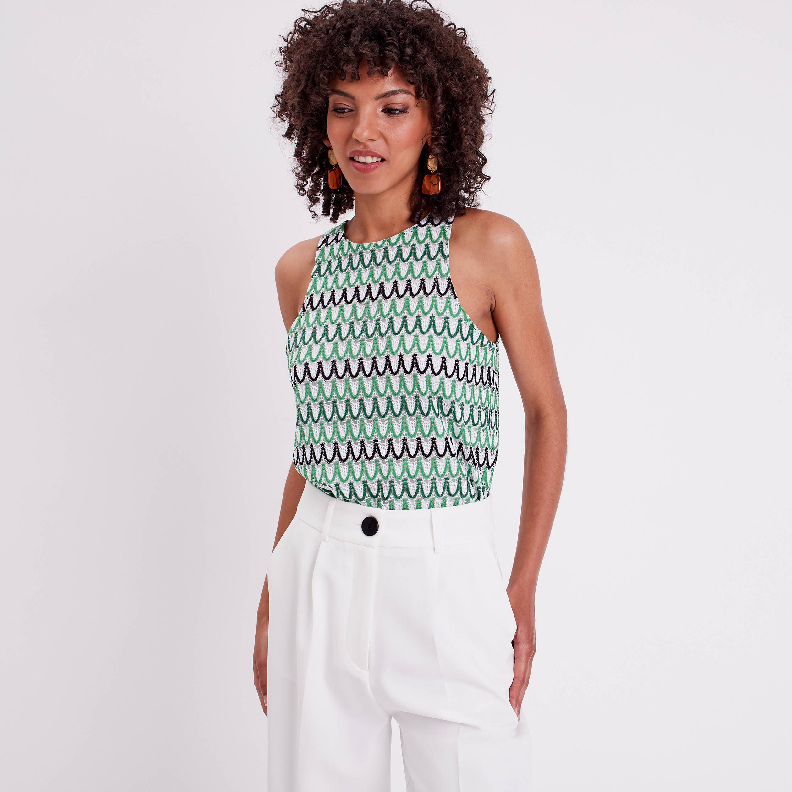 D&eacute;bardeur doublure crochet vert femme