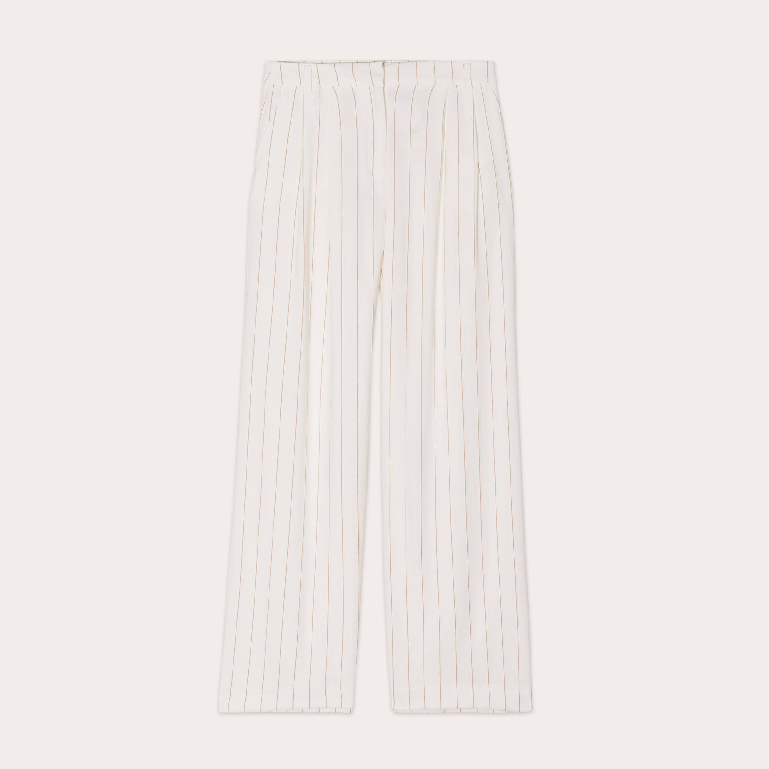 pantalon large avec plis blanc femme Pantalon large avec plis blanc femme