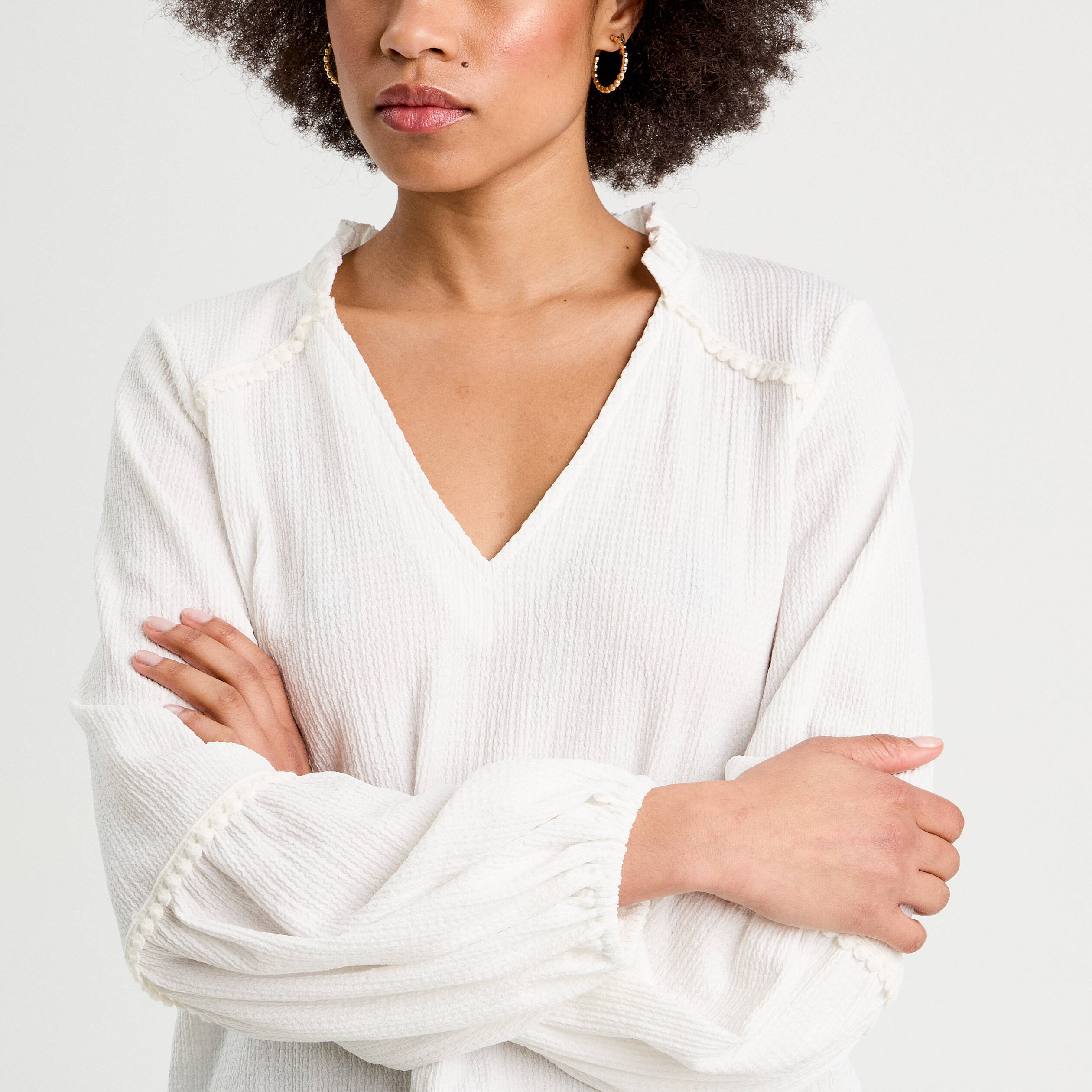 blouse manches longues ecru femme Blouse manches longues ecru femme