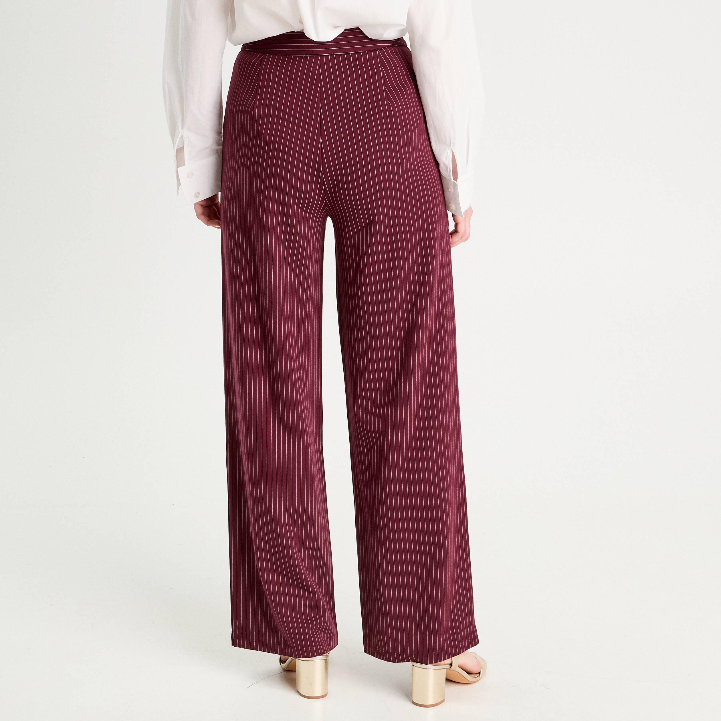 pantalon jambe large bordeaux femme Pantalon jambe large bordeaux femme