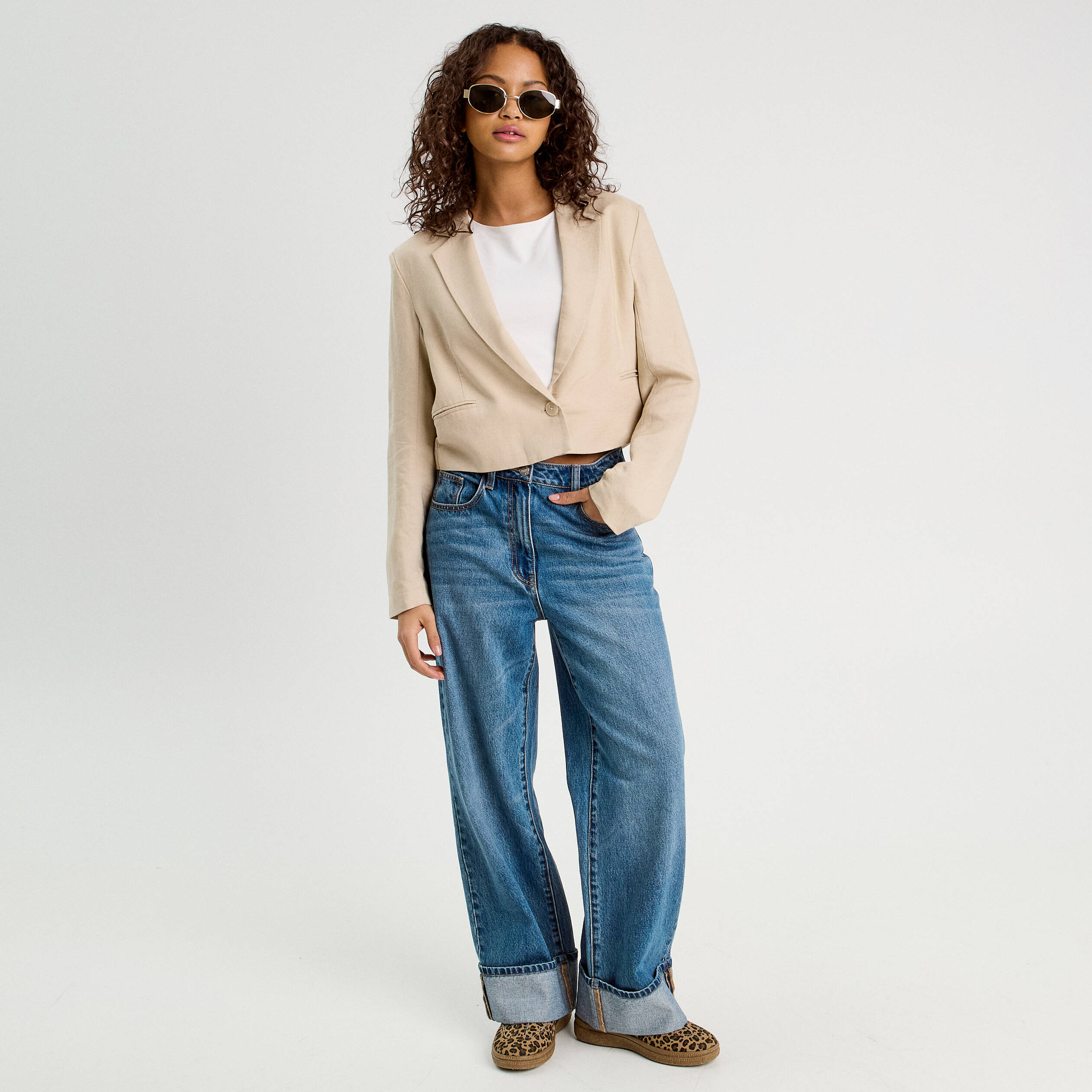 Veste esprit blazer beige femme